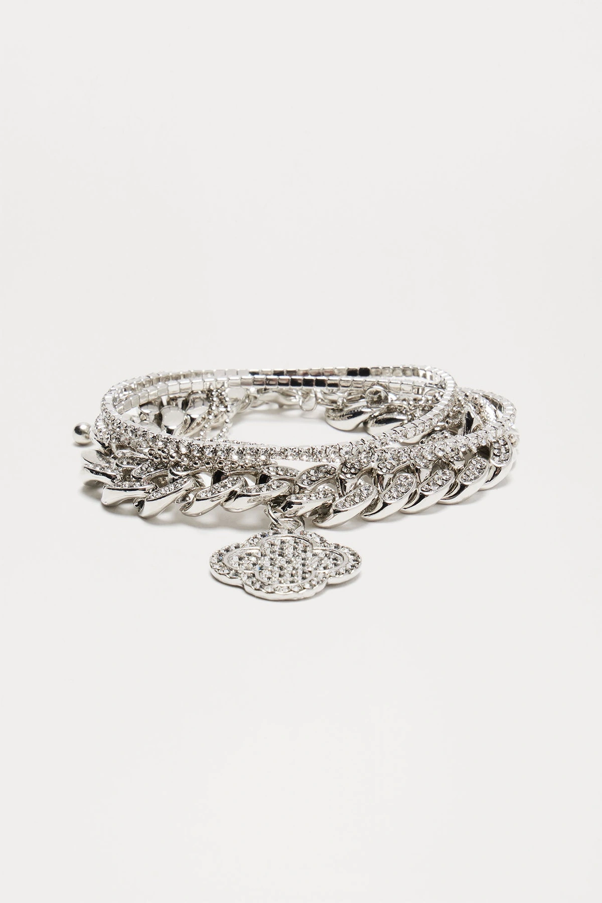 Brooke 4 Piece Bracelet Set - Silver — Prateado