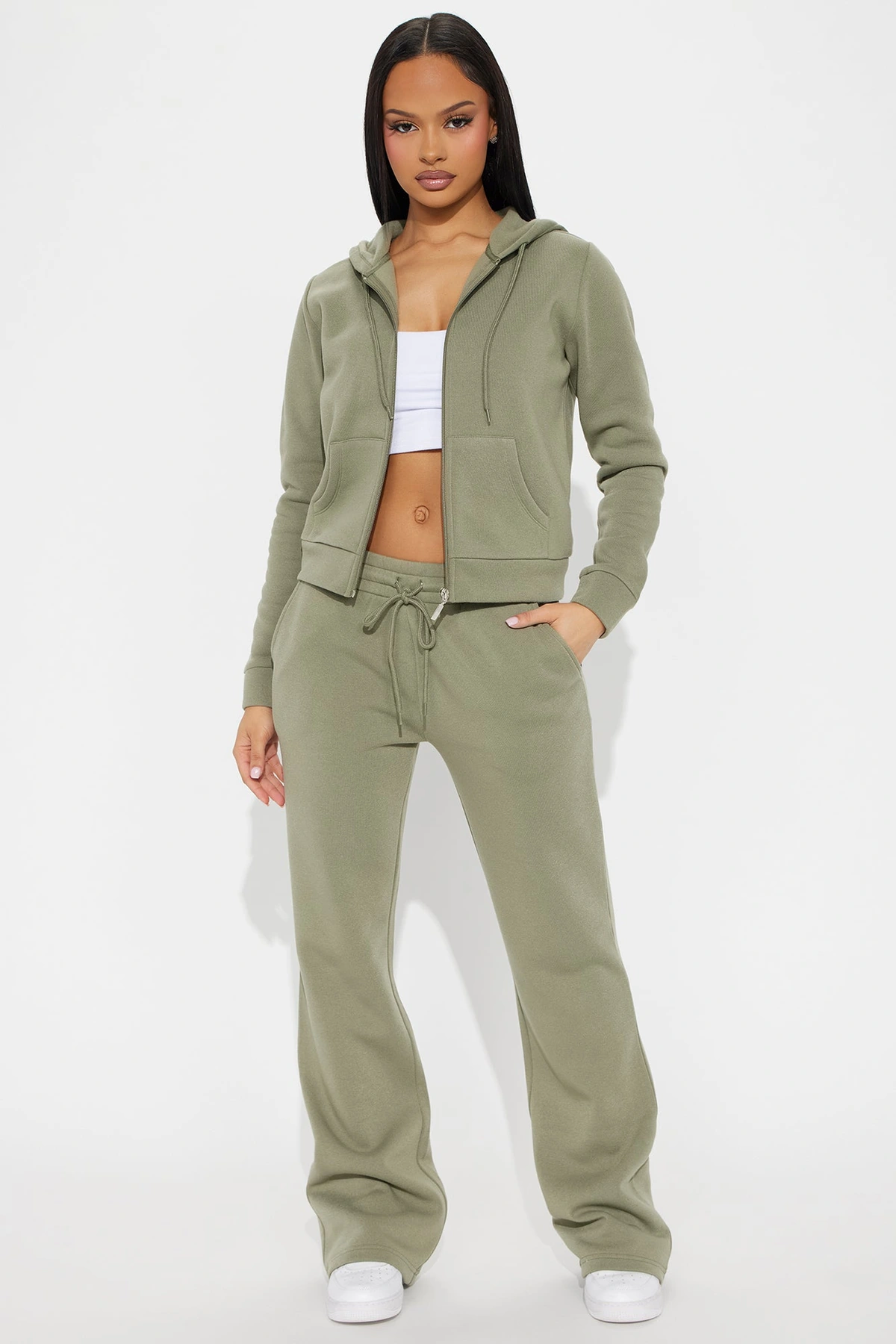 Candace Lounge Set - Olive — Verde-azeitona