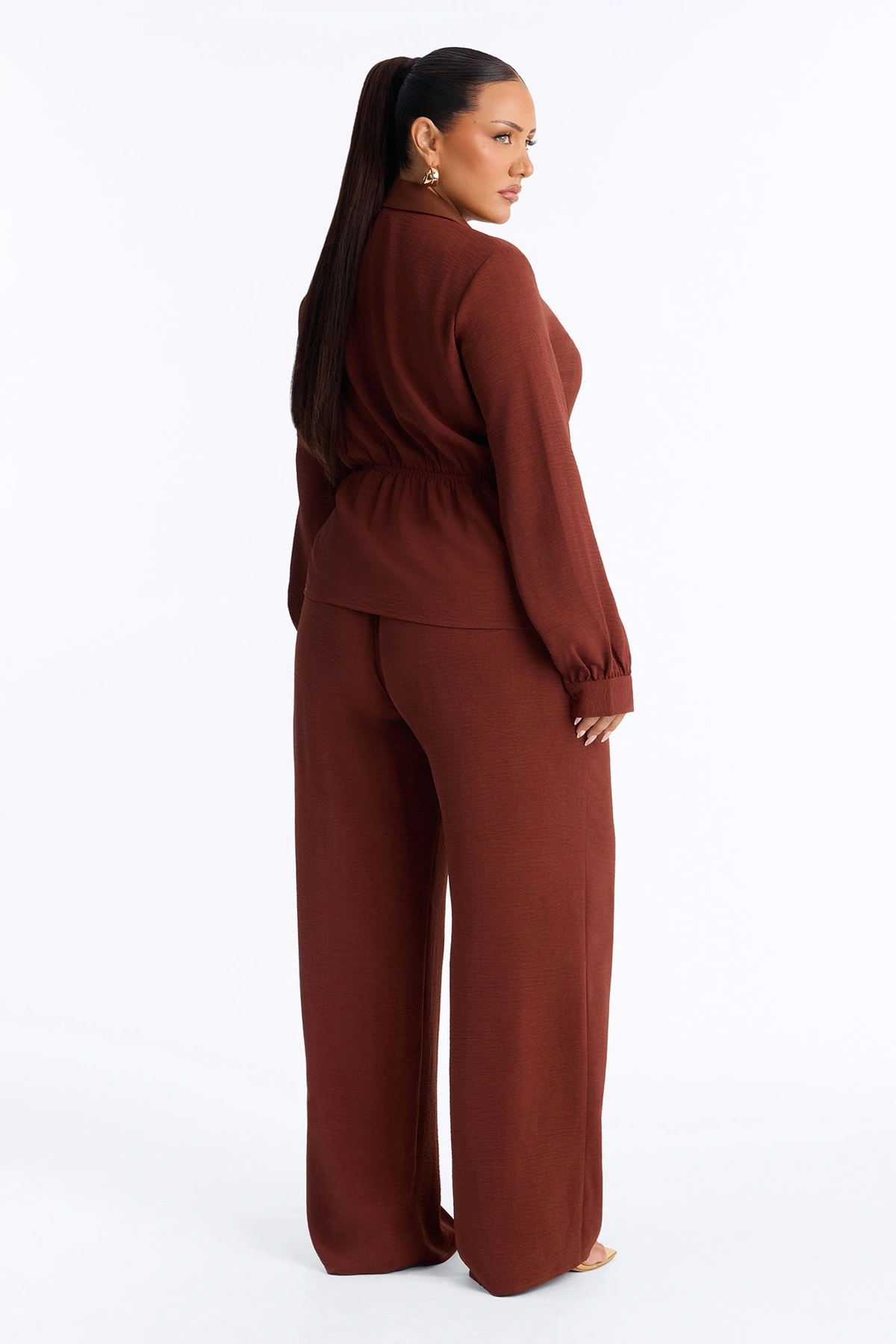 Paulina Airflow Buckle Pant Set - Rust — Ferrugem