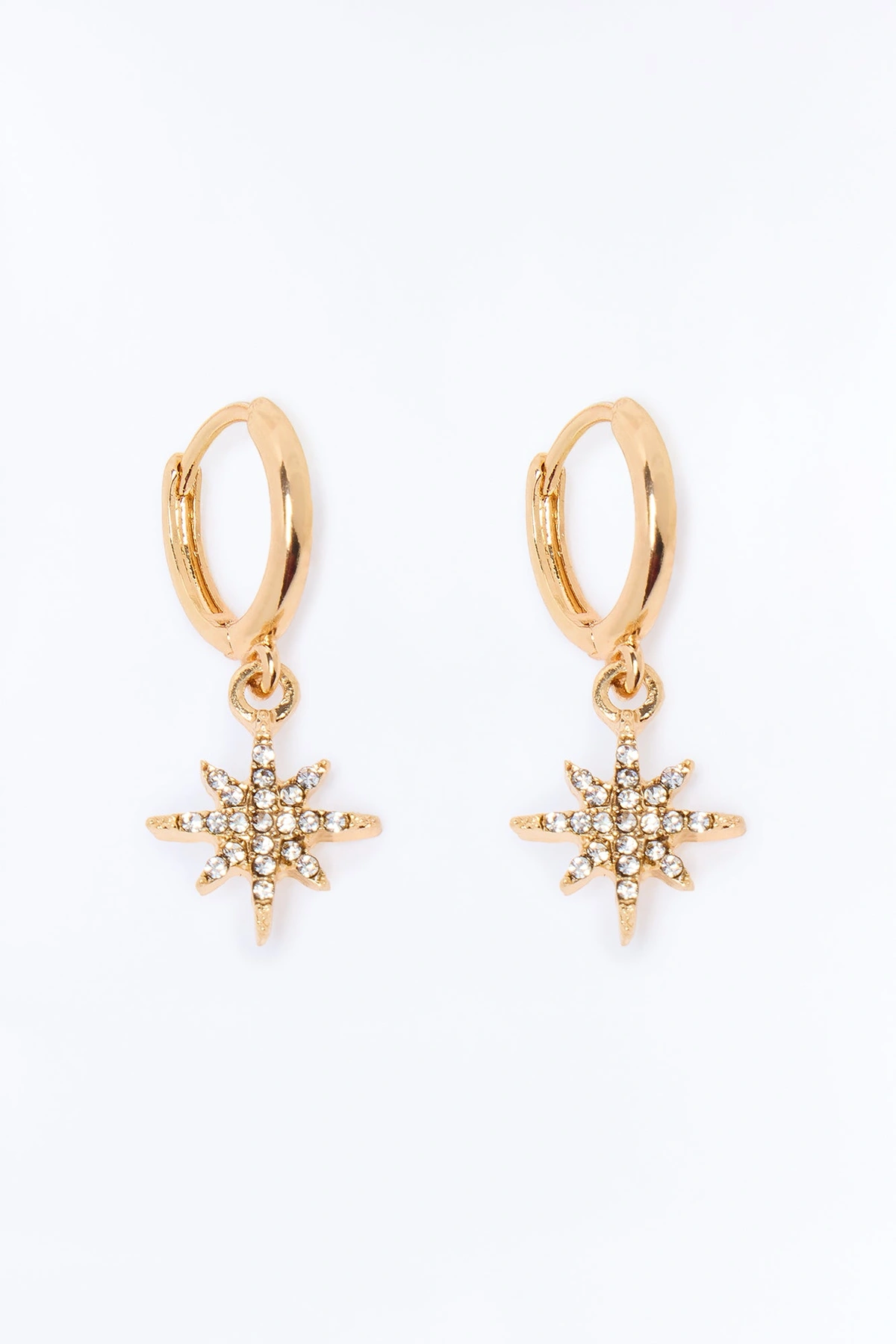 Celestial Star Huggie Hoop Earrings - Gold — Dourado