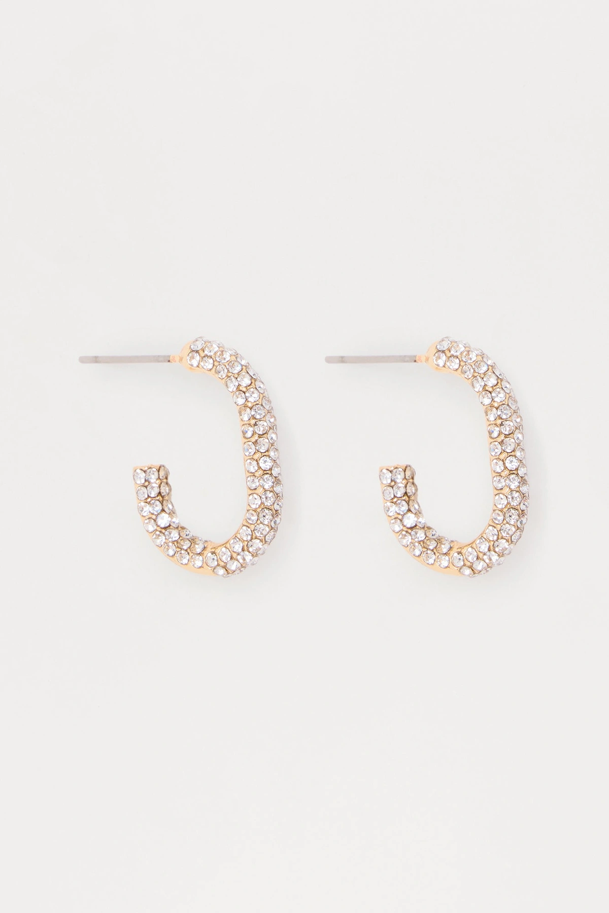 Shining Happiness Hoop Earrings - Gold — Dourado