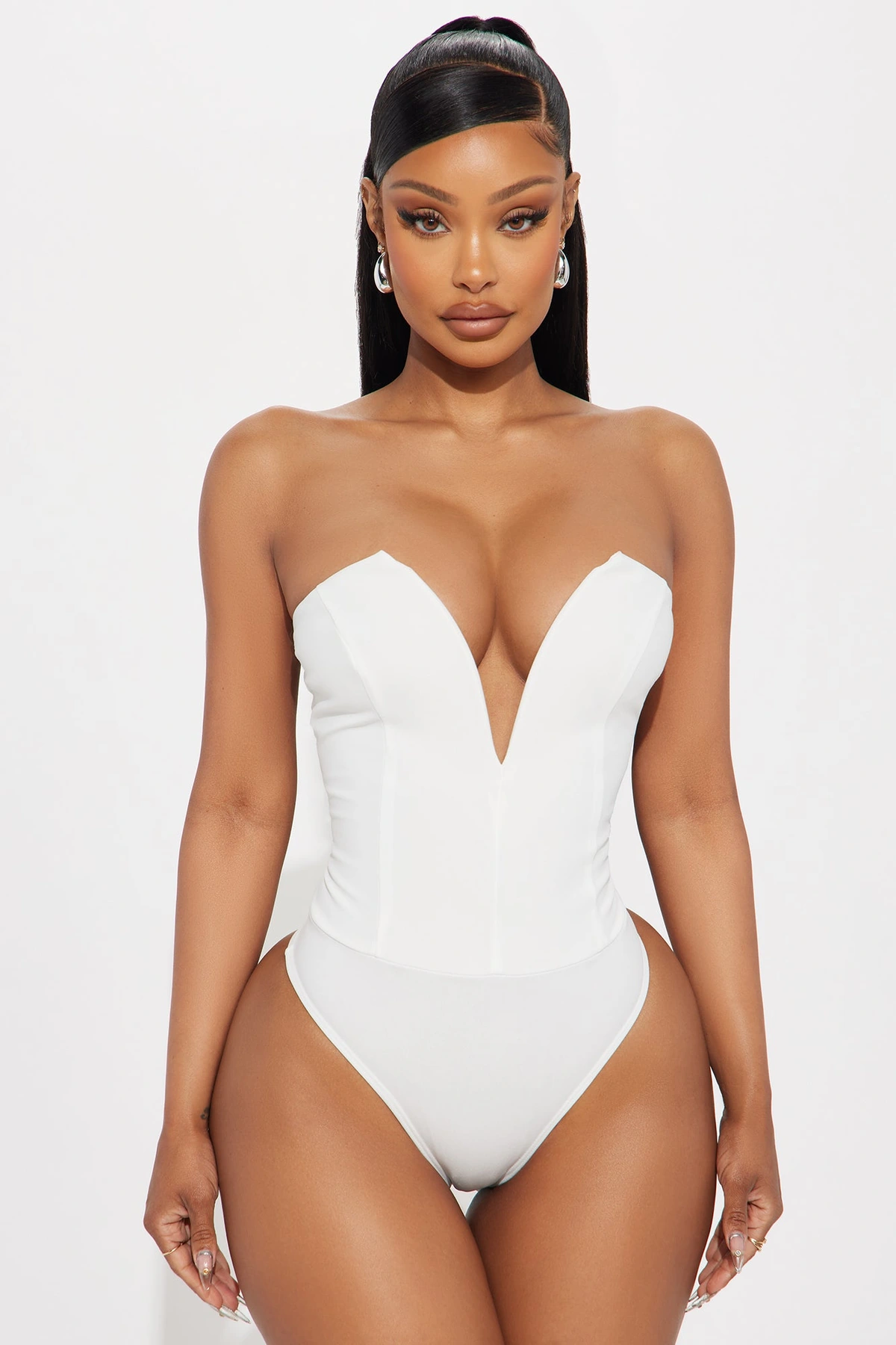 French Kiss Bodysuit - White — Branco