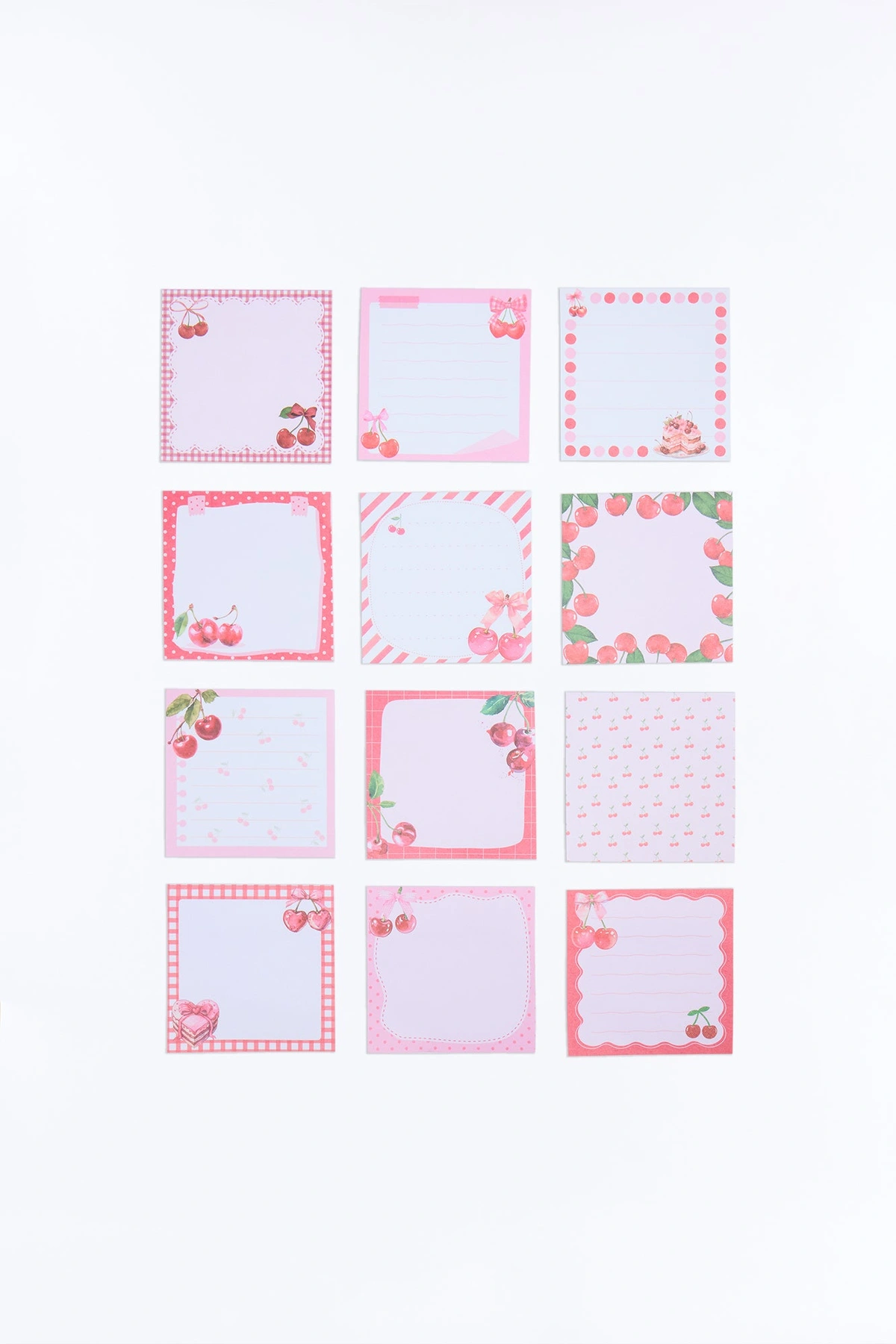 Very Cherry Sticky Notes 12 Pack Set - Red/combo — Vermelho/combinação