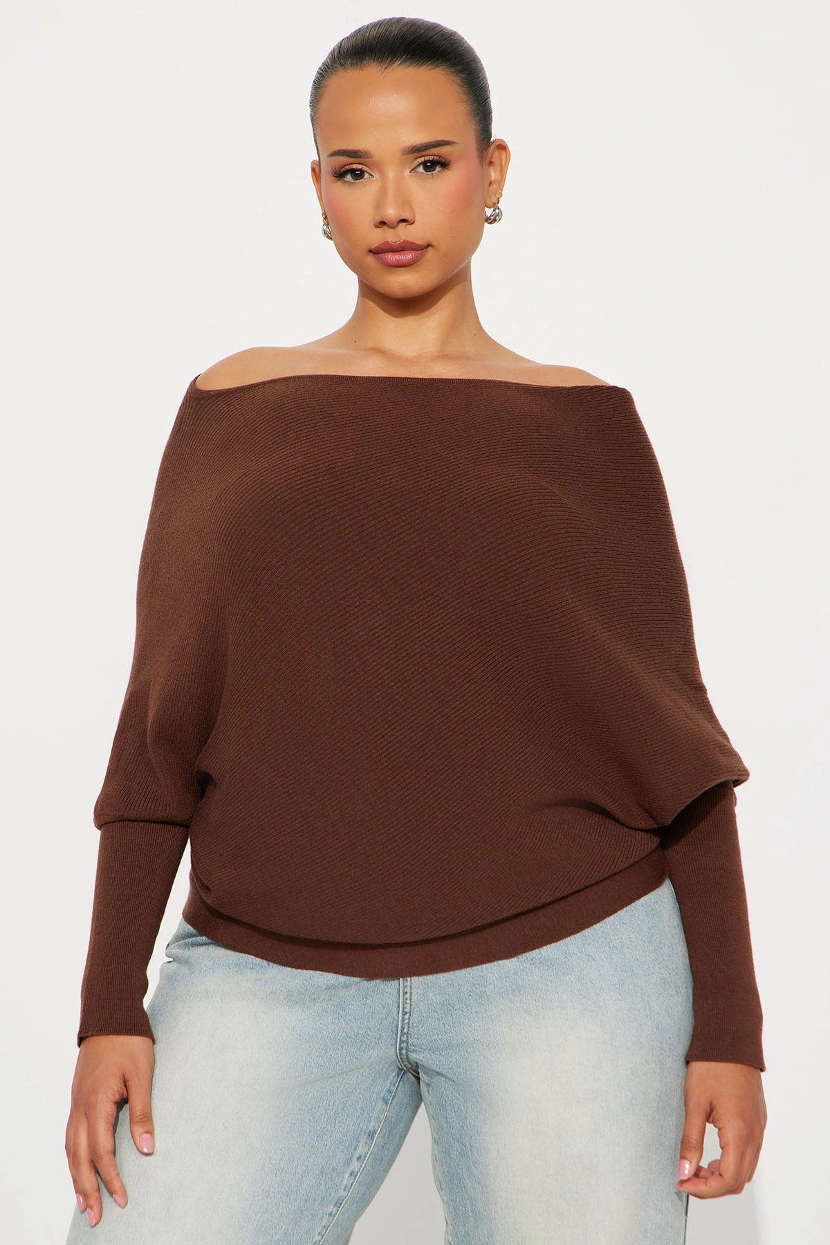 Karly Sweater - Dark Brown — escuro Castanho