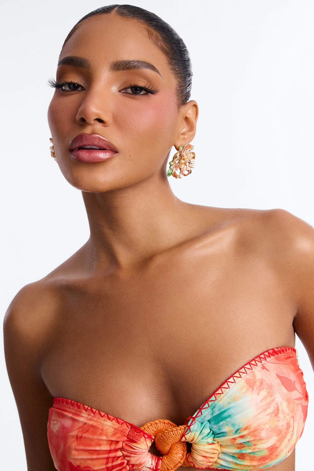 Cherie Amour Floral Earrings - Pink/combo — Rosa/combinação