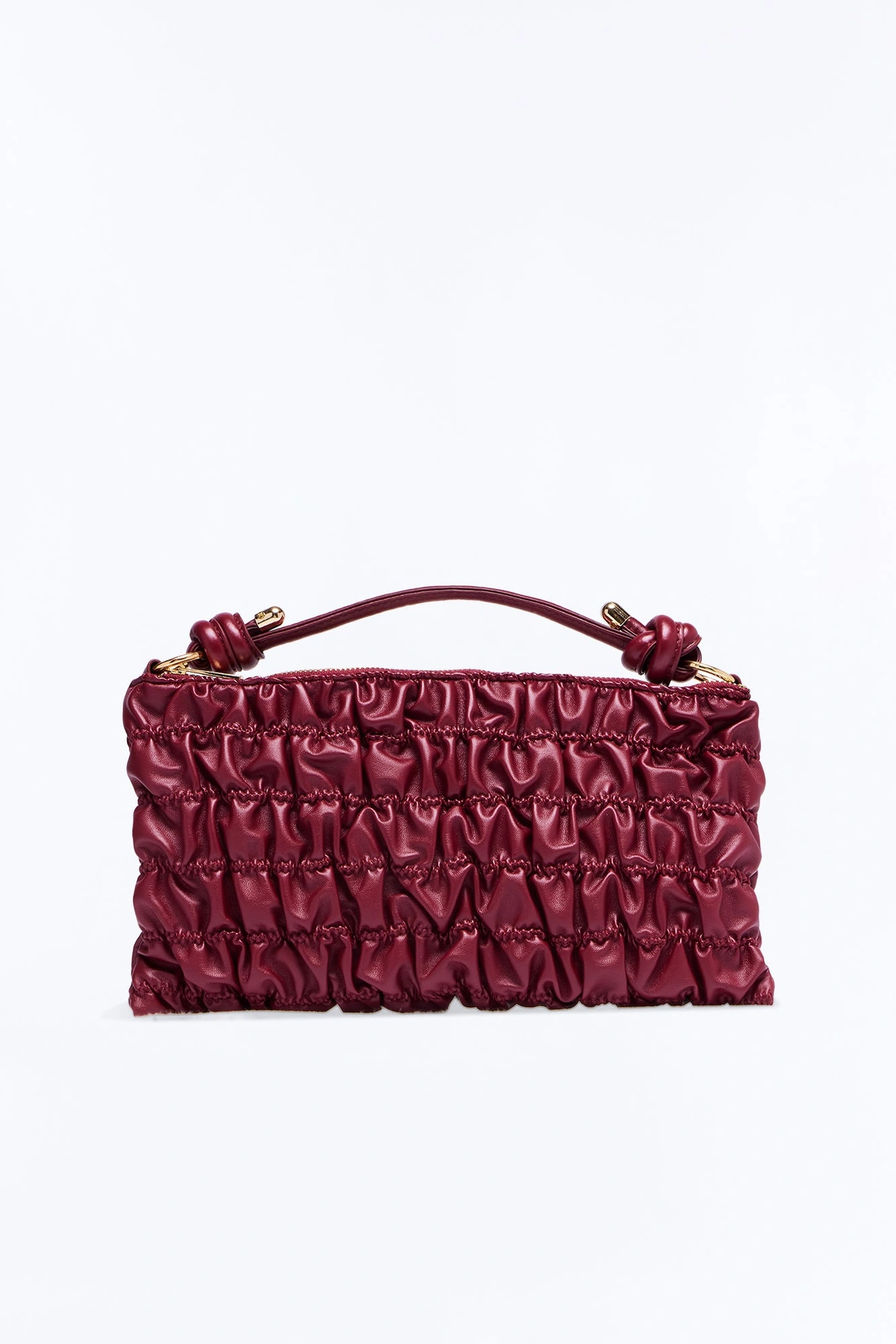 Stitch Please Faux Leather Shoulder Handbag - Burgundy — Bordô