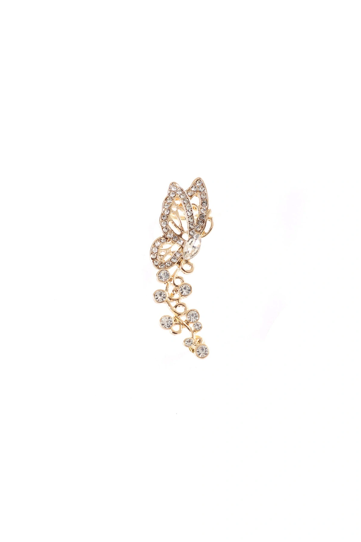 Butterfly On The Line Ear Cuff - Gold — Dourado