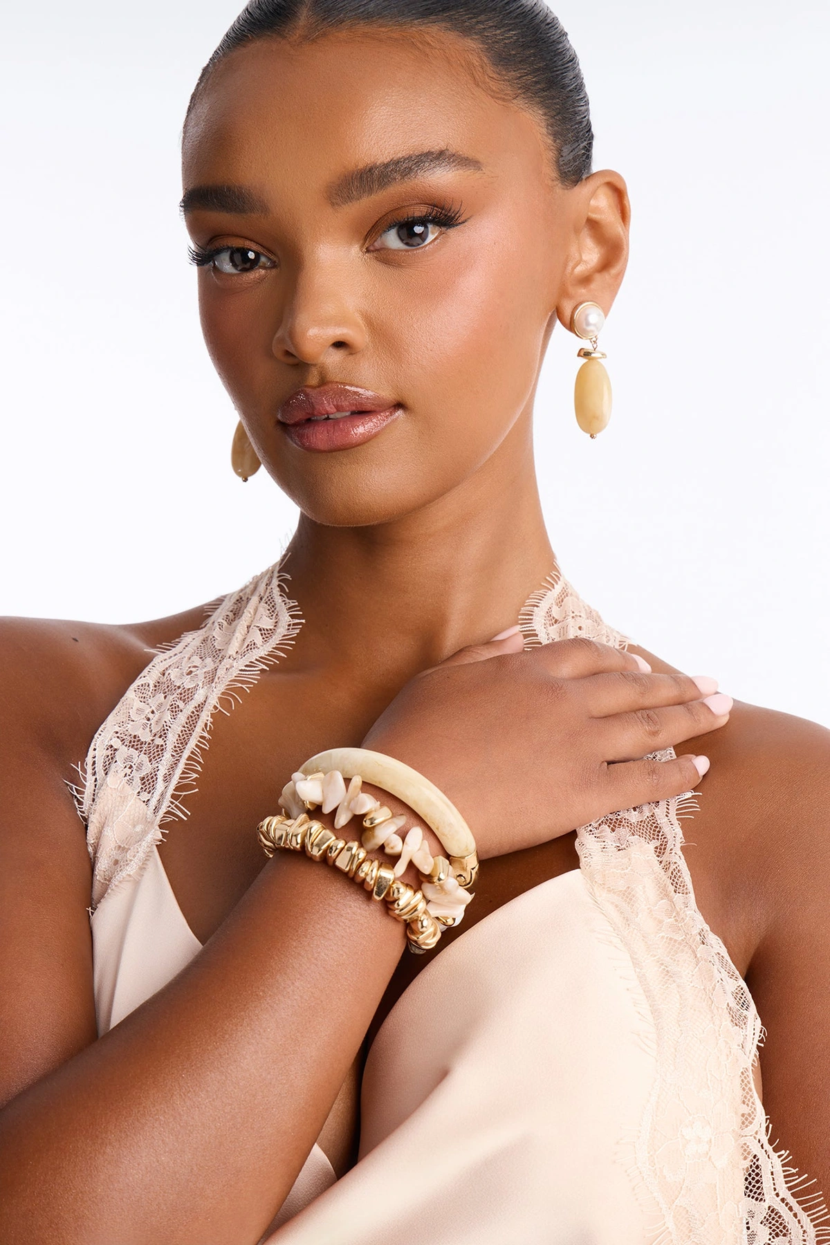 Paradise Villa 3 Piece Bracelet Set - Gold/combo — Dourado/combinação