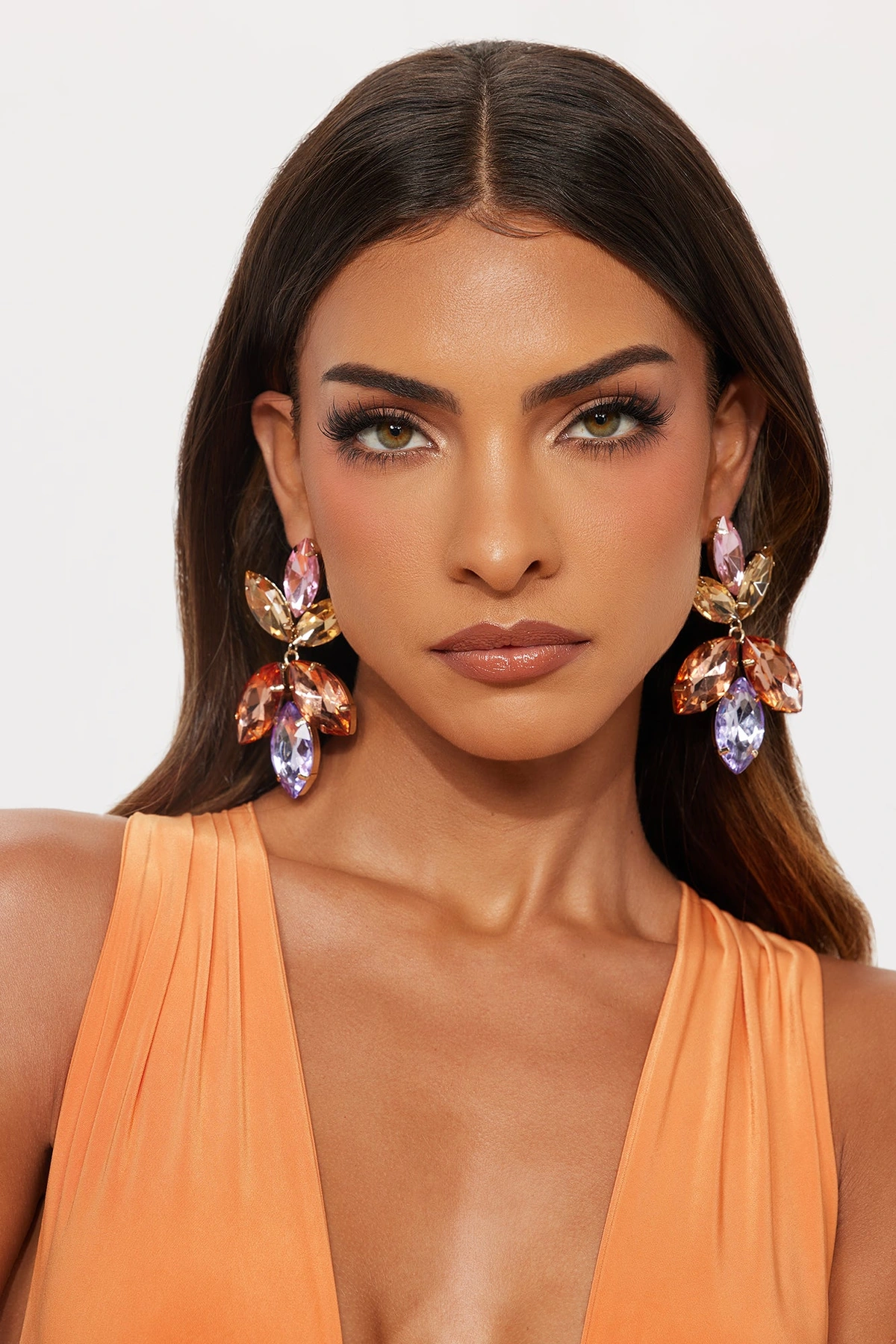 True Paradise Jeweled Drop Earrings - Gold — Dourado