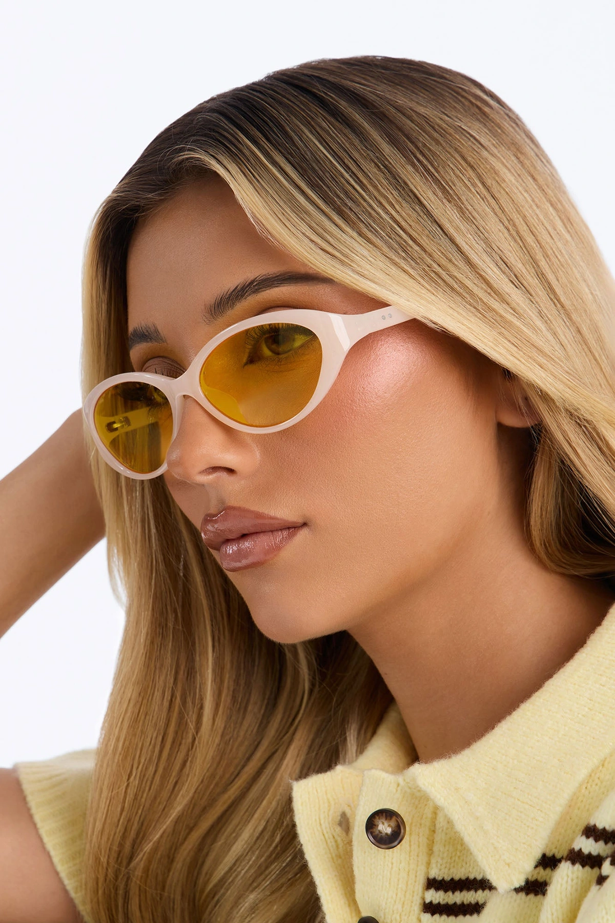 Sporty Mode Sunglasses - White/combo — Branco/combinação