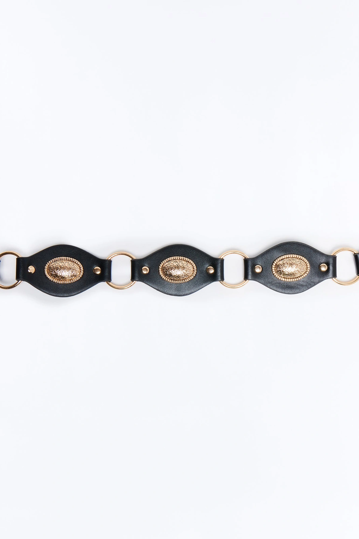At My Waist O-Ring Chain Belt - Black — Preto