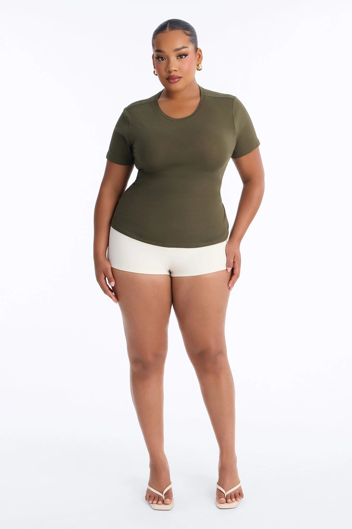 My Everyday Crew Neck Tee - Olive — Verde-azeitona
