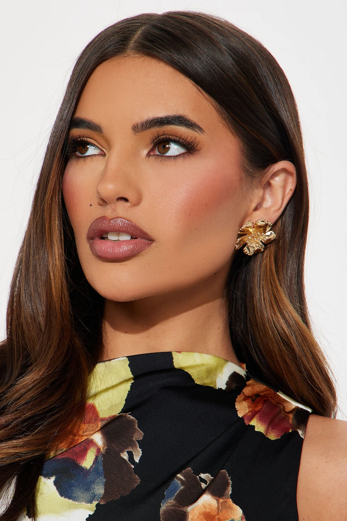 Floral Note Earrings - Gold — Dourado