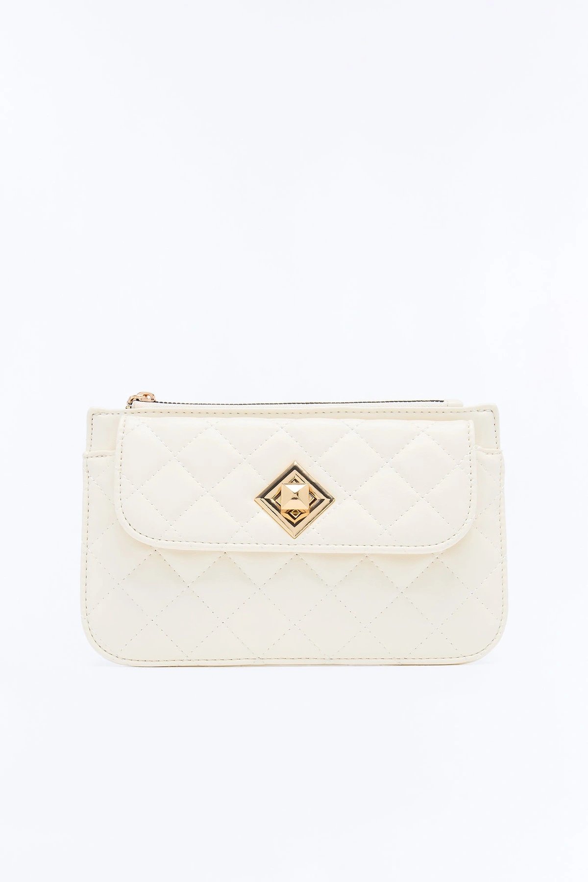 Waiting For Your Call Faux Leather Handbag And Phone Case - Ivory — Marfim