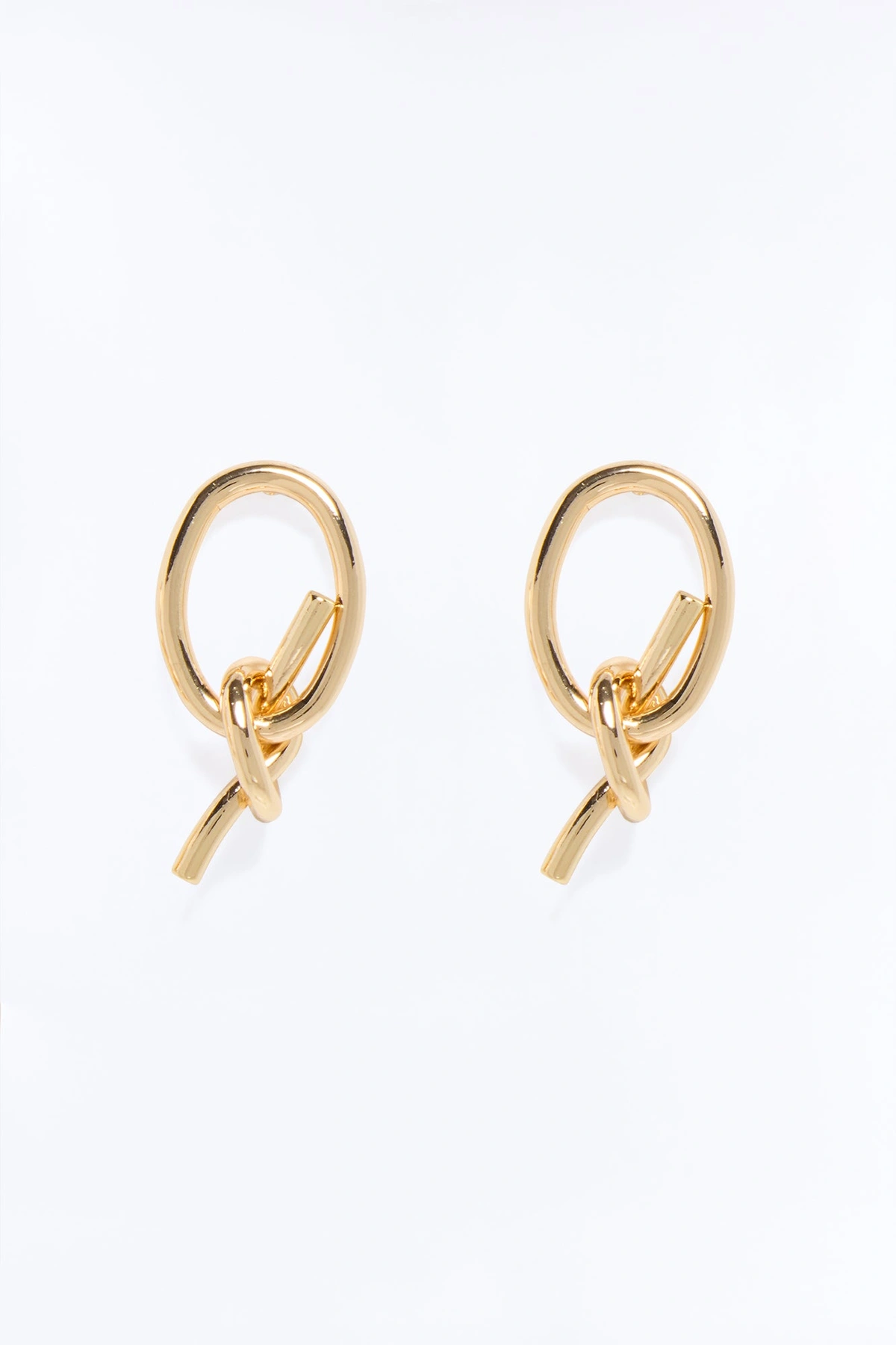 Knot It Stud Earrings - Gold — Dourado
