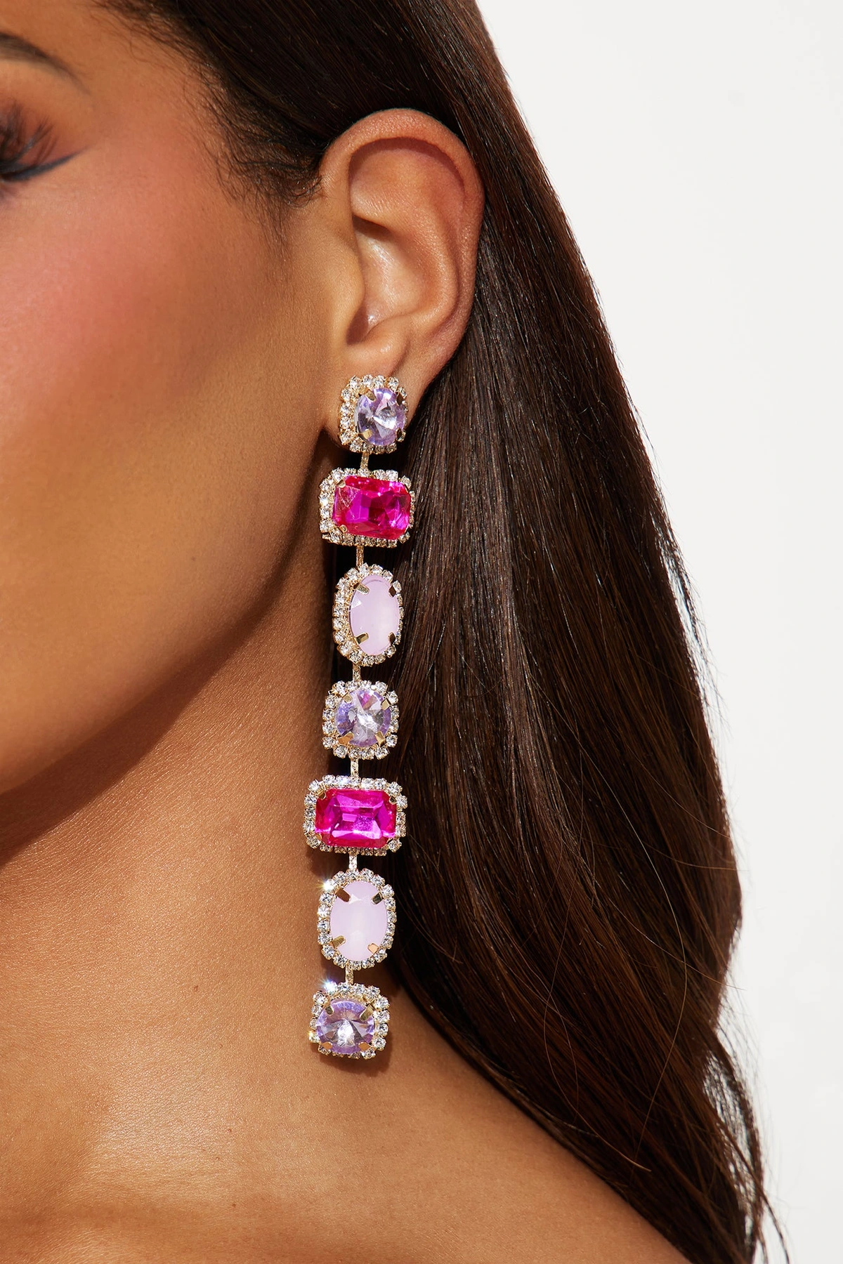 Gorgeina Earrings - Pink/combo — Rosa/combinação