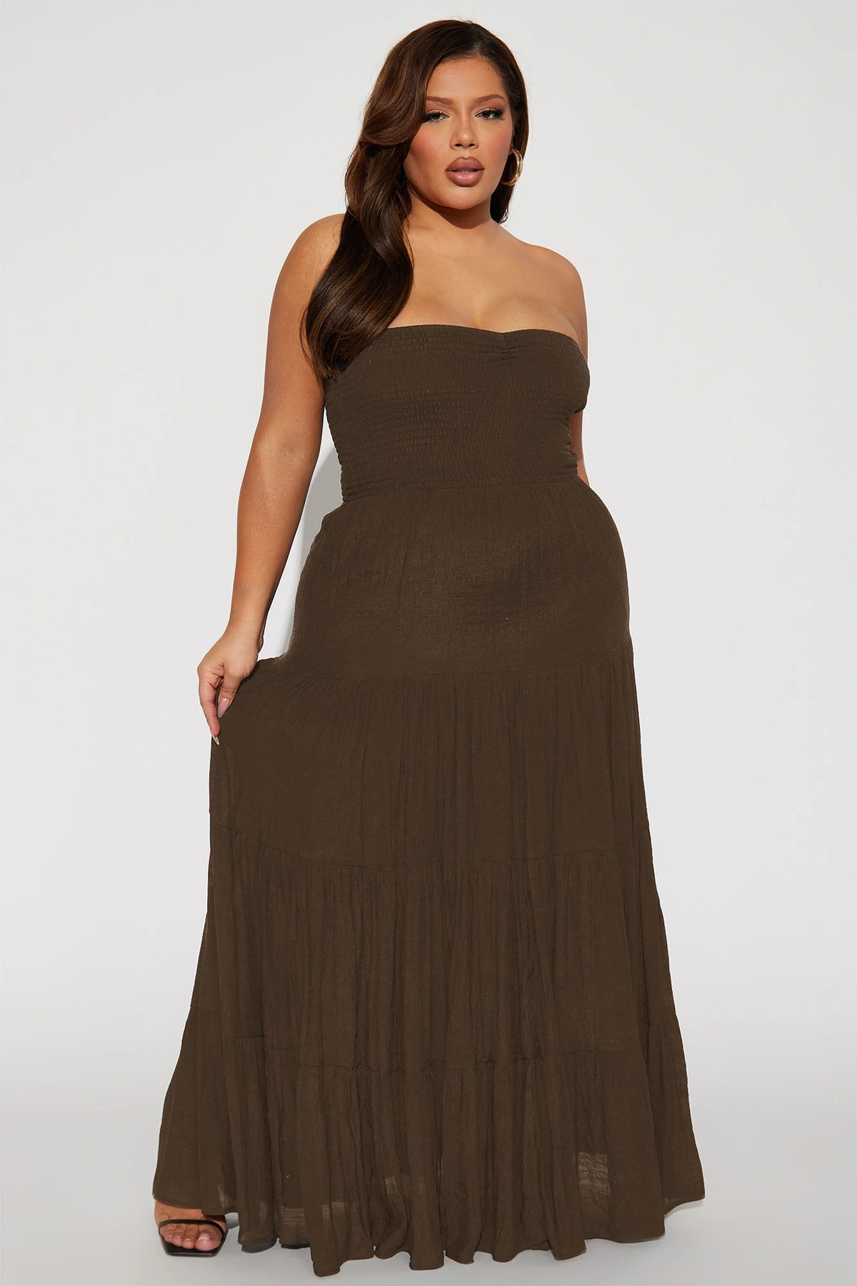 Almafi Coast Maxi Dress - Mocha — Moca