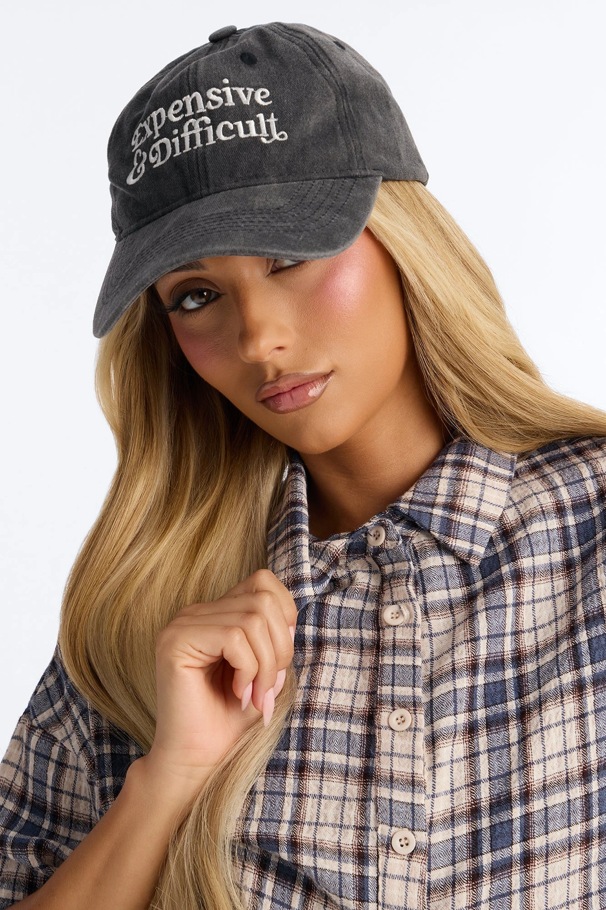 Expensive & Difficult Baseball Hat - Black — Preto