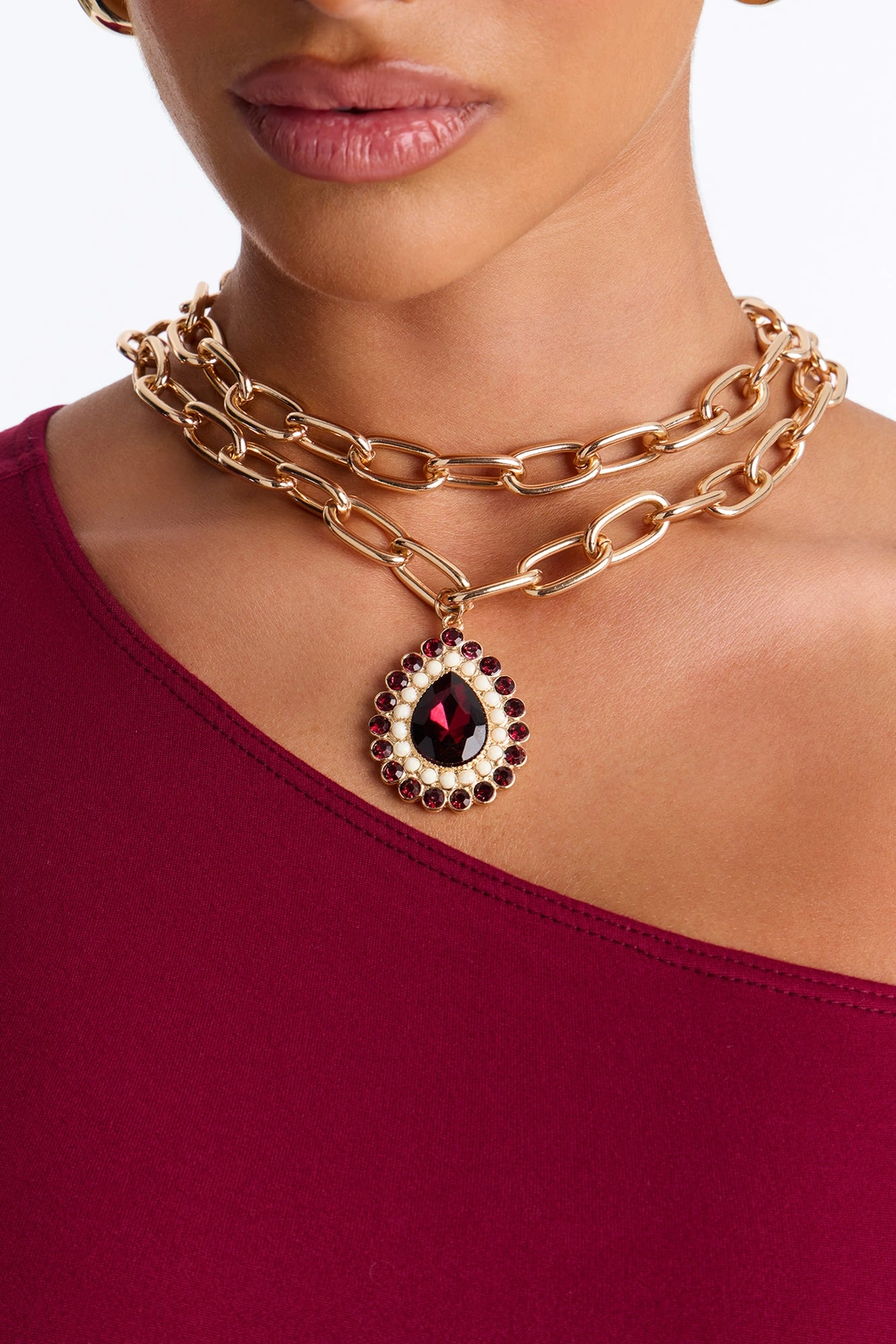 Drop Dead Gorgeous Layered Necklace - Gold/combo — Dourado/combinação