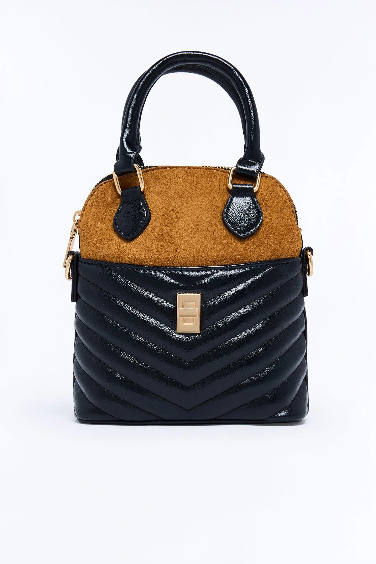 Show Me Love Faux Leather Handbag - Black/combo — Preto/combinação