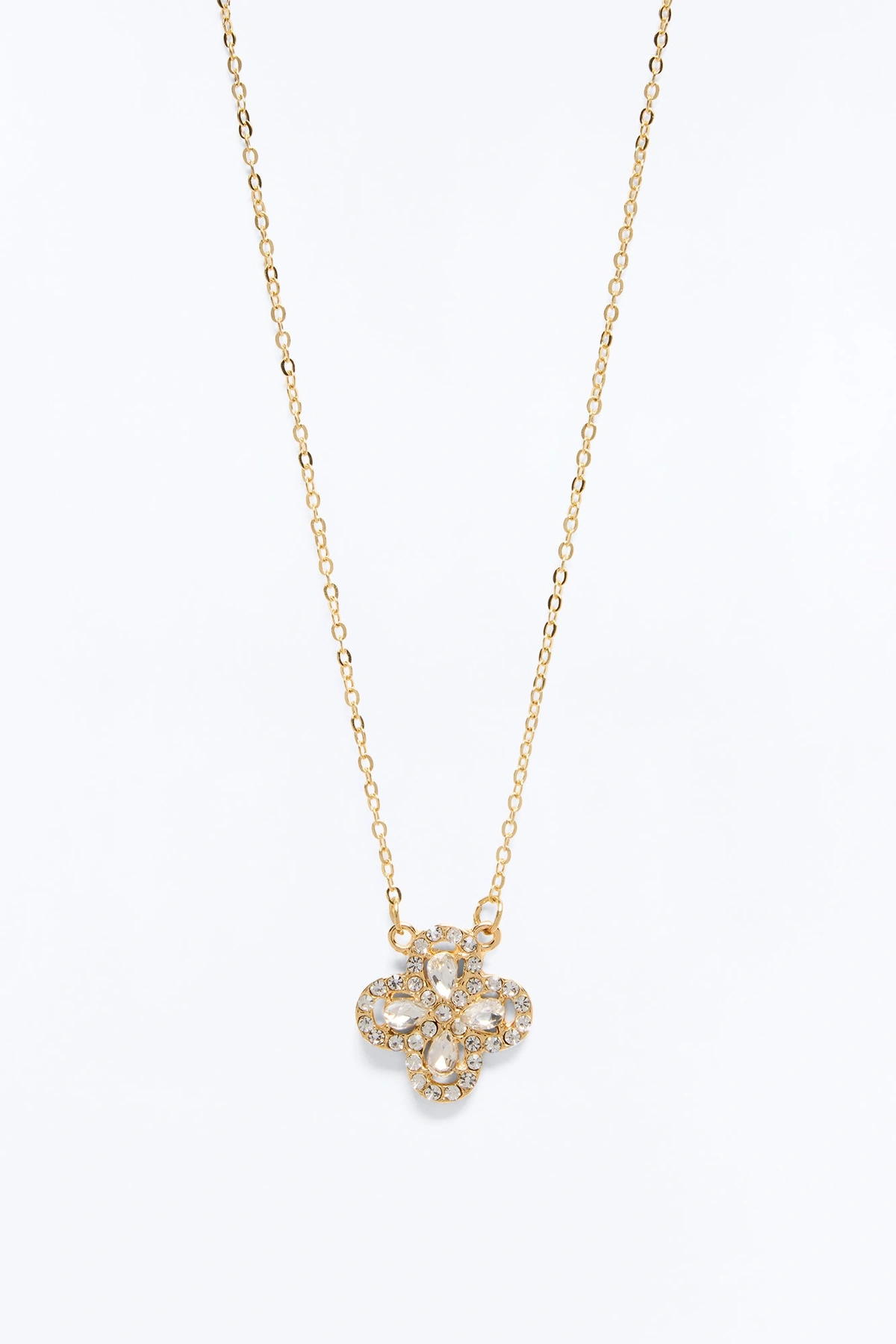 Shining Clover Necklace - Gold — Dourado