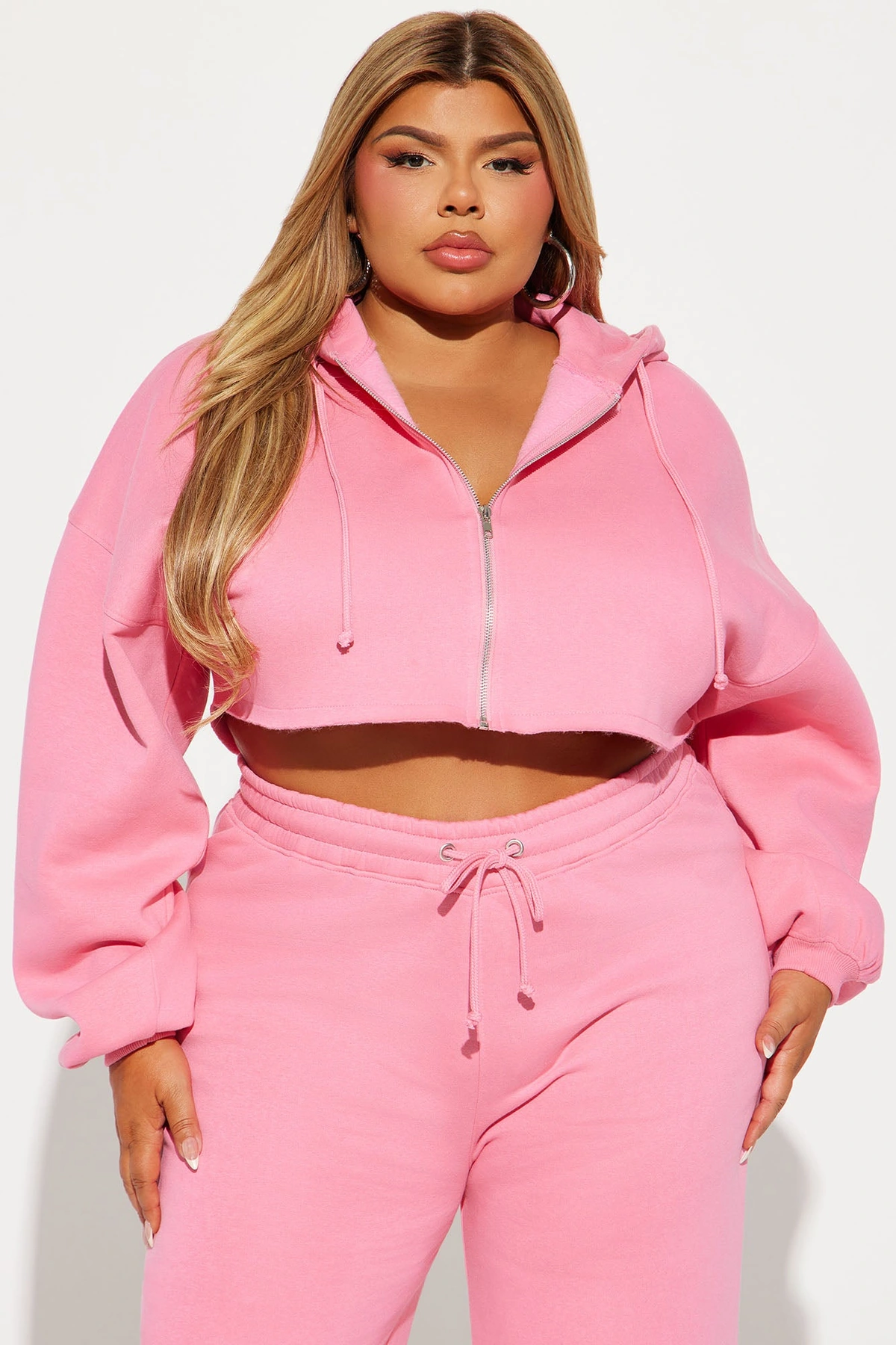 On The Go Fleece Pant Set - Pink — Rosa