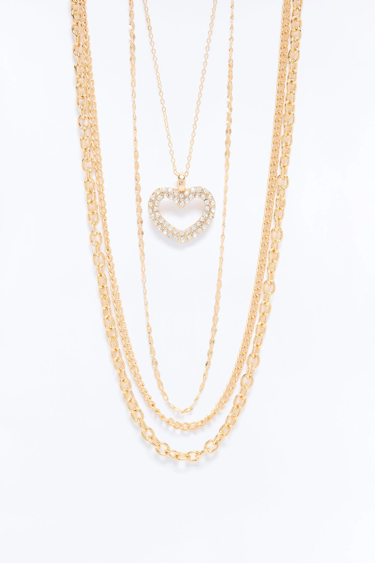 Love Everywhere Layered Necklace - Gold — Dourado