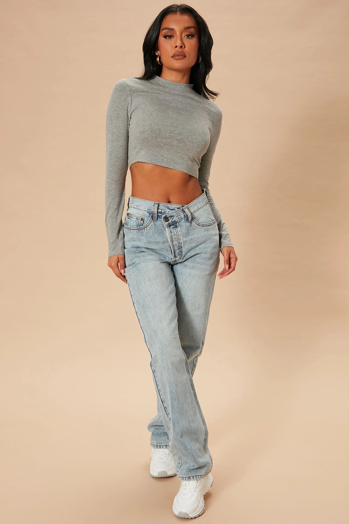 Crossover Straight Leg Jeans - Light Blue Wash — claro Azul lavagem