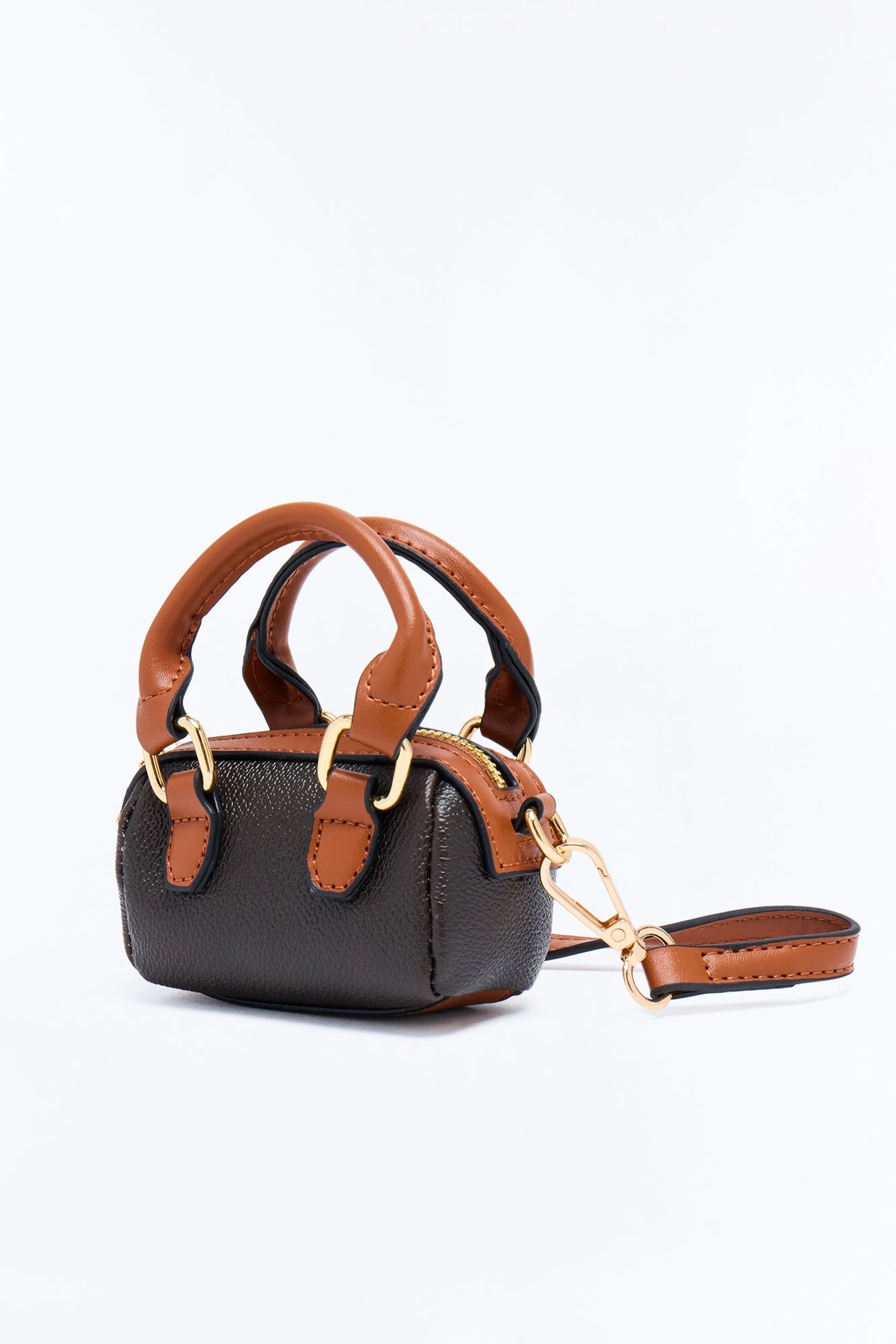 Nothing To Hide Faux Leather Mini Crossbody Handbag - Brown/combo — Castanho/combinação