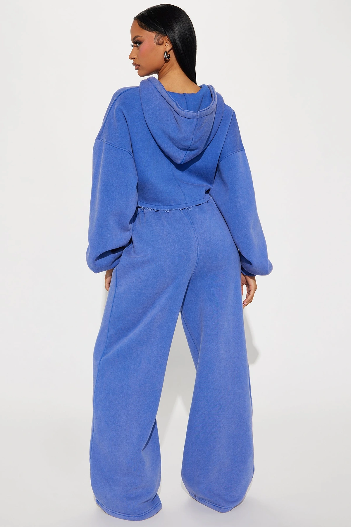 On The Go Fleece Pant Set - Blue — Azul