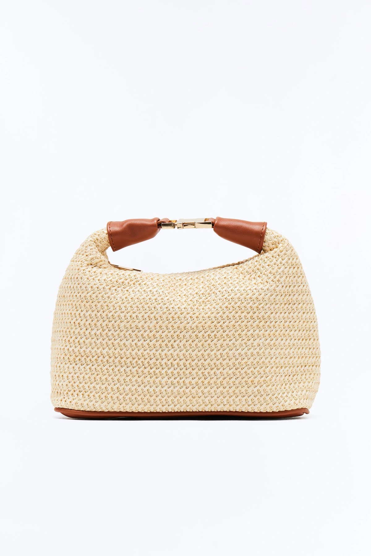 Hear You Calling Straw Satchel Handbag - Natural/Combo — Natural/combinação