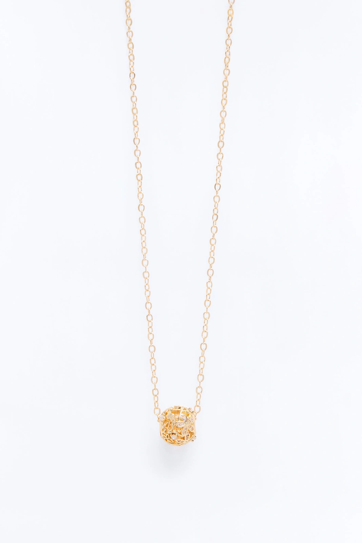 Cubic Zirconia Classic Edit Necklace - Gold — Dourado