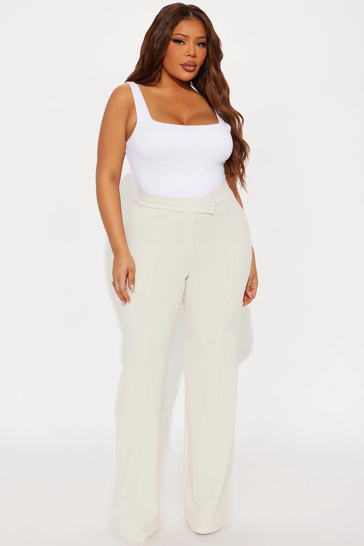 Tall Call It Even Wide Leg Dress Pants - Oatmeal — Aveia