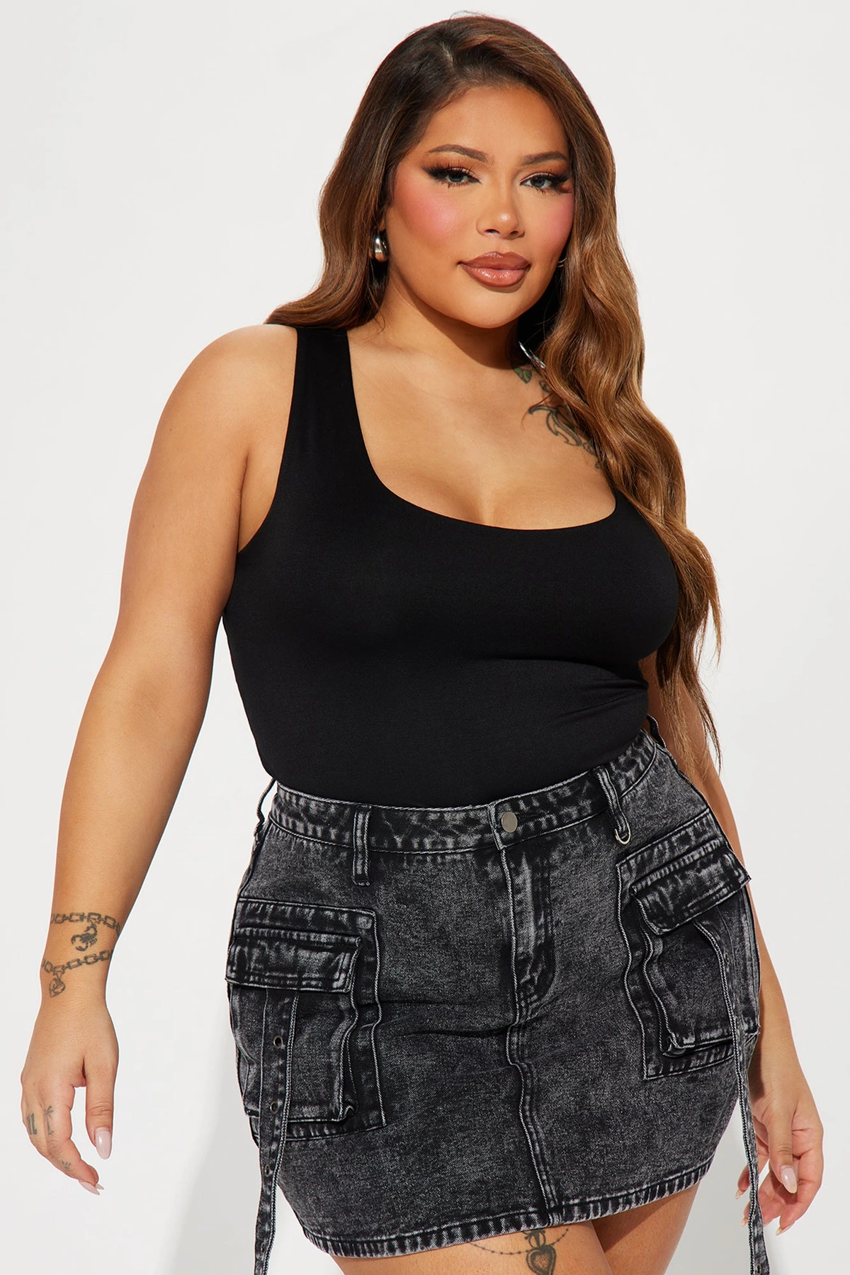 Emiah Crop Top - Black — Preto