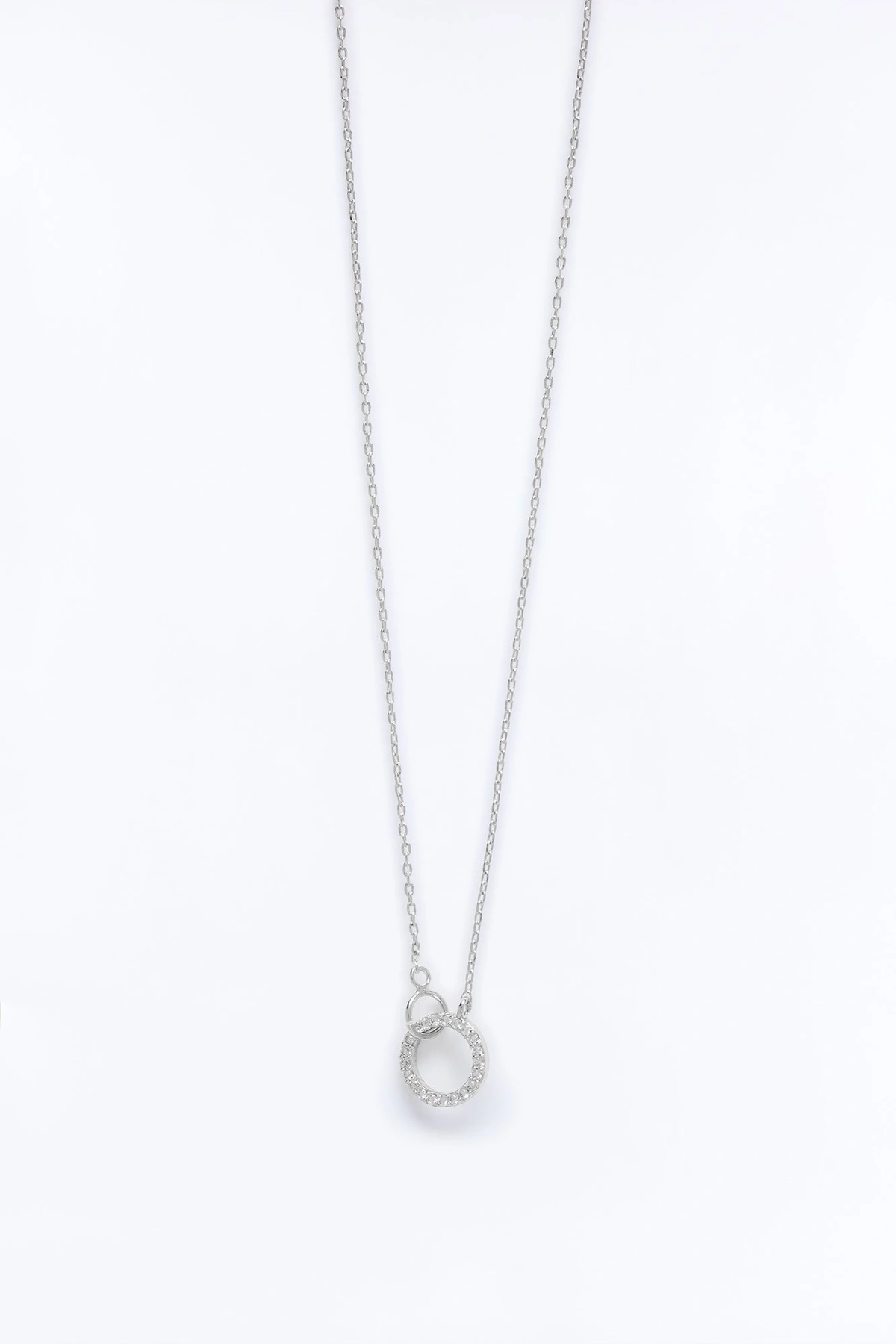 Ring Of Sine Necklace - Silver — Prateado