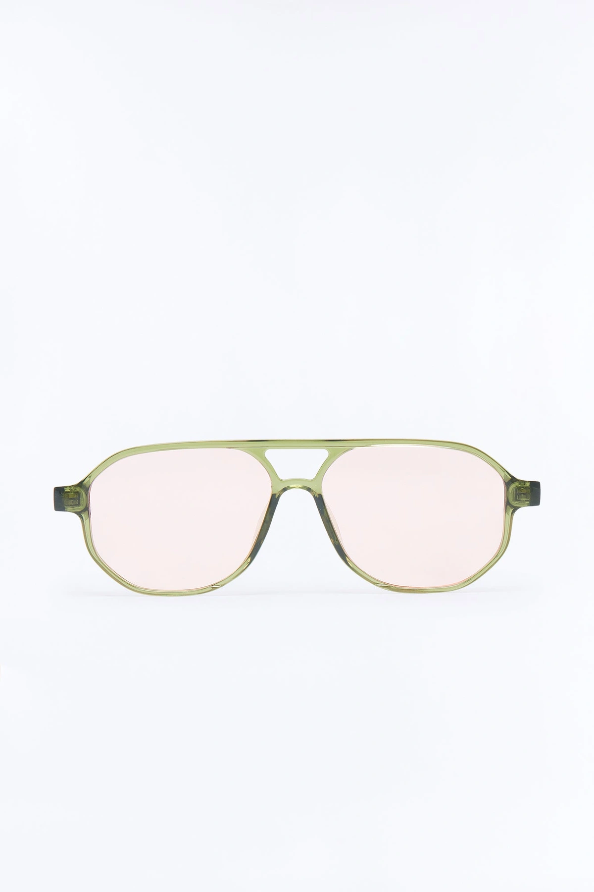 Strawberry Matcha Aviator Sunglasses - Green/combo — Verde/combinação
