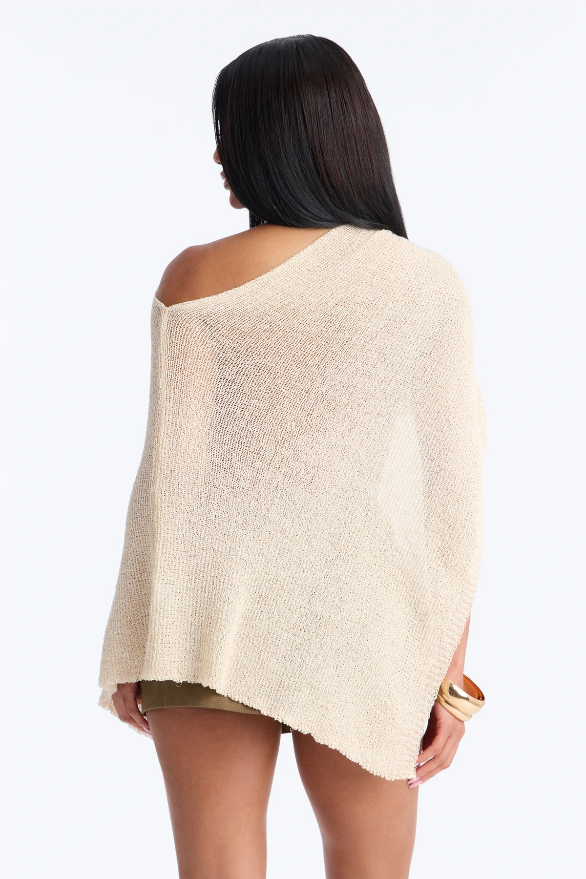 Sunkissed Mesh Poncho - Ivory — Marfim