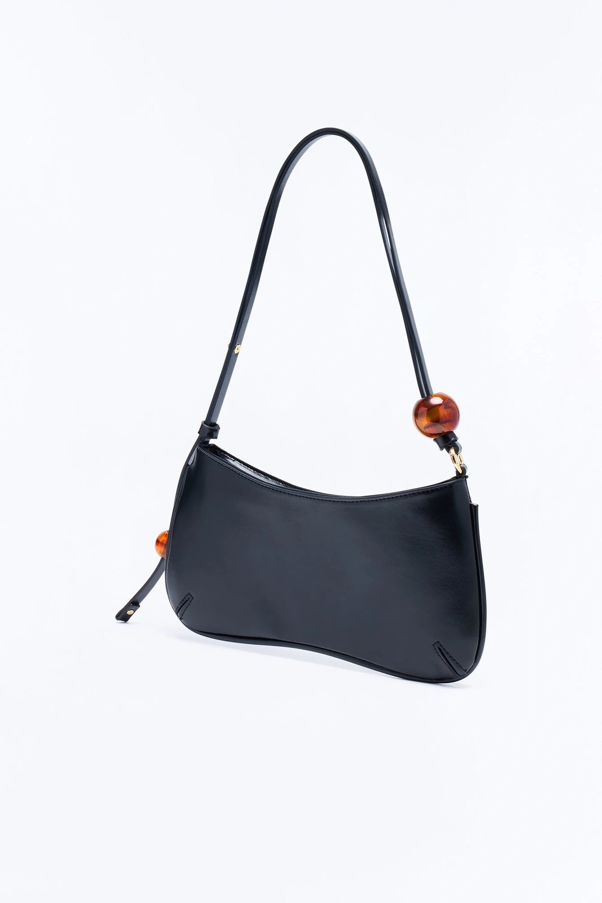 Instant Attraction Faux Leather Shoulder Handbag - Black — Preto