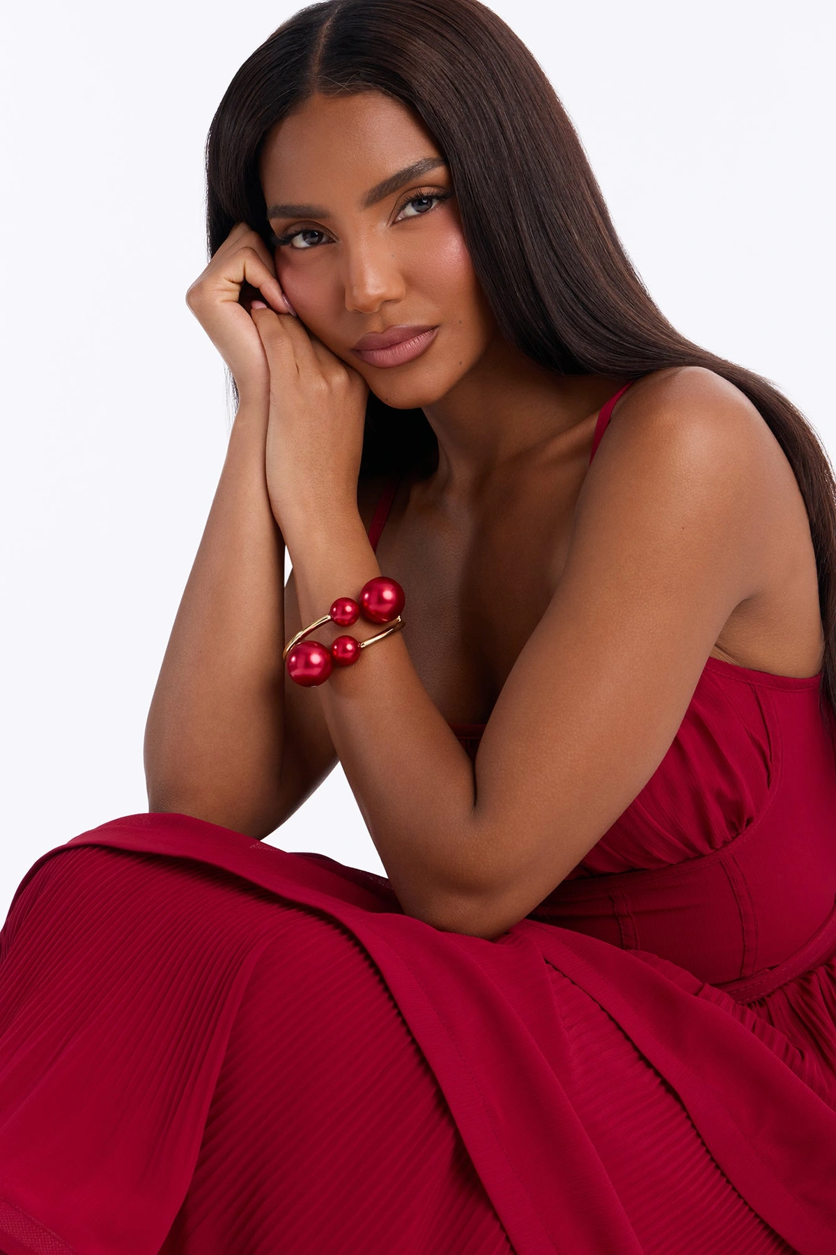 Opaline Bracelet - Burgundy/combo — Bordô/combinação