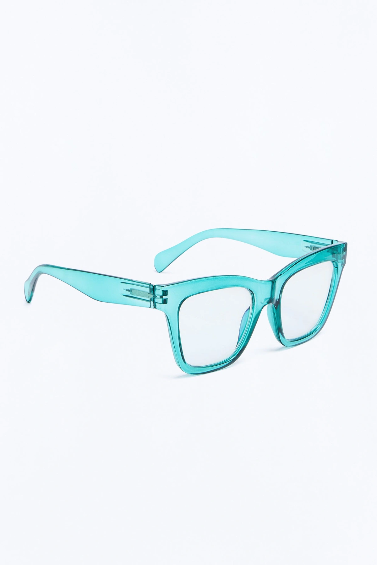 Keep At It Blue Light Glasses - Teal — Verde-petróleo