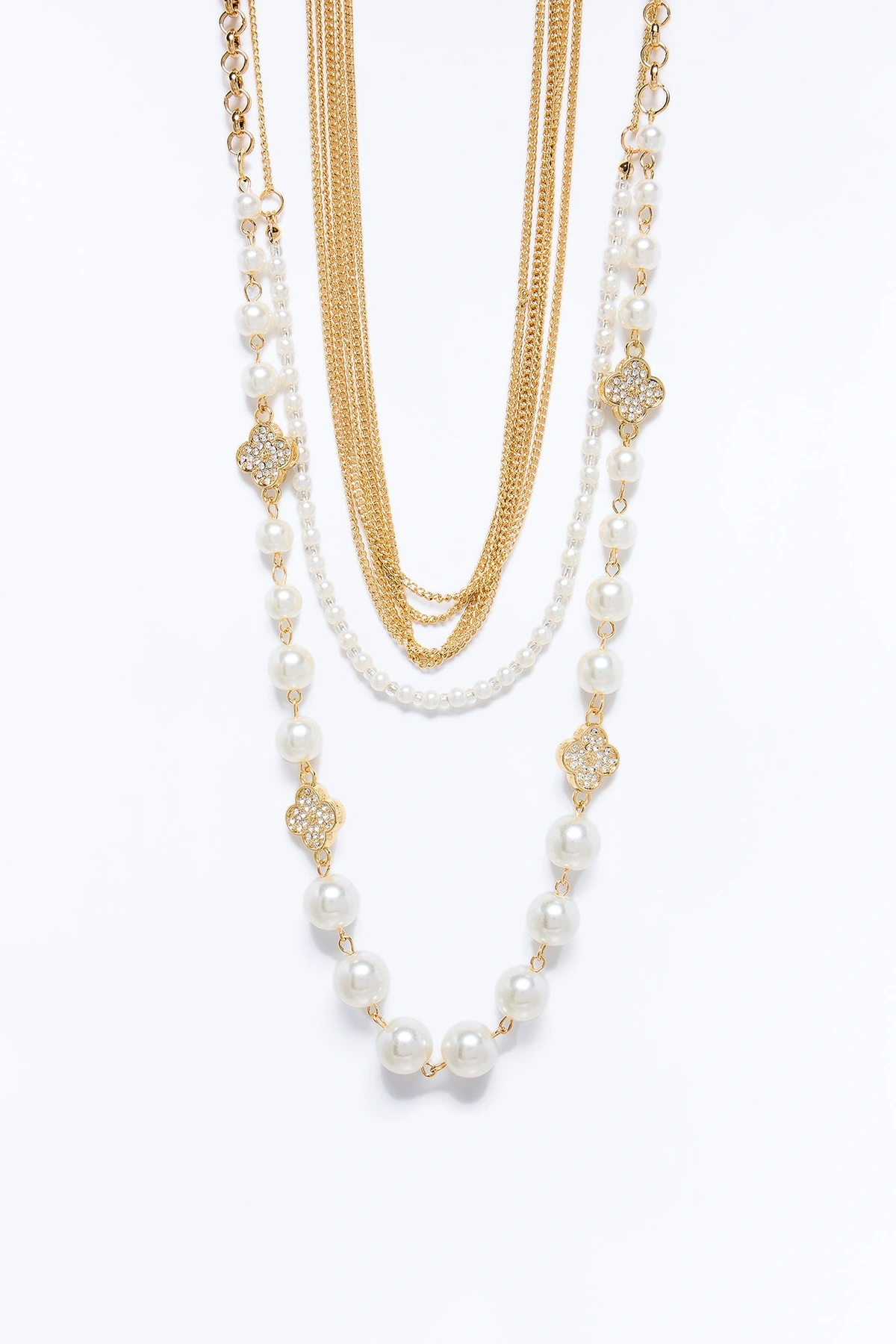 Chic Moment Layered Necklace - Gold/combo — Dourado/combinação