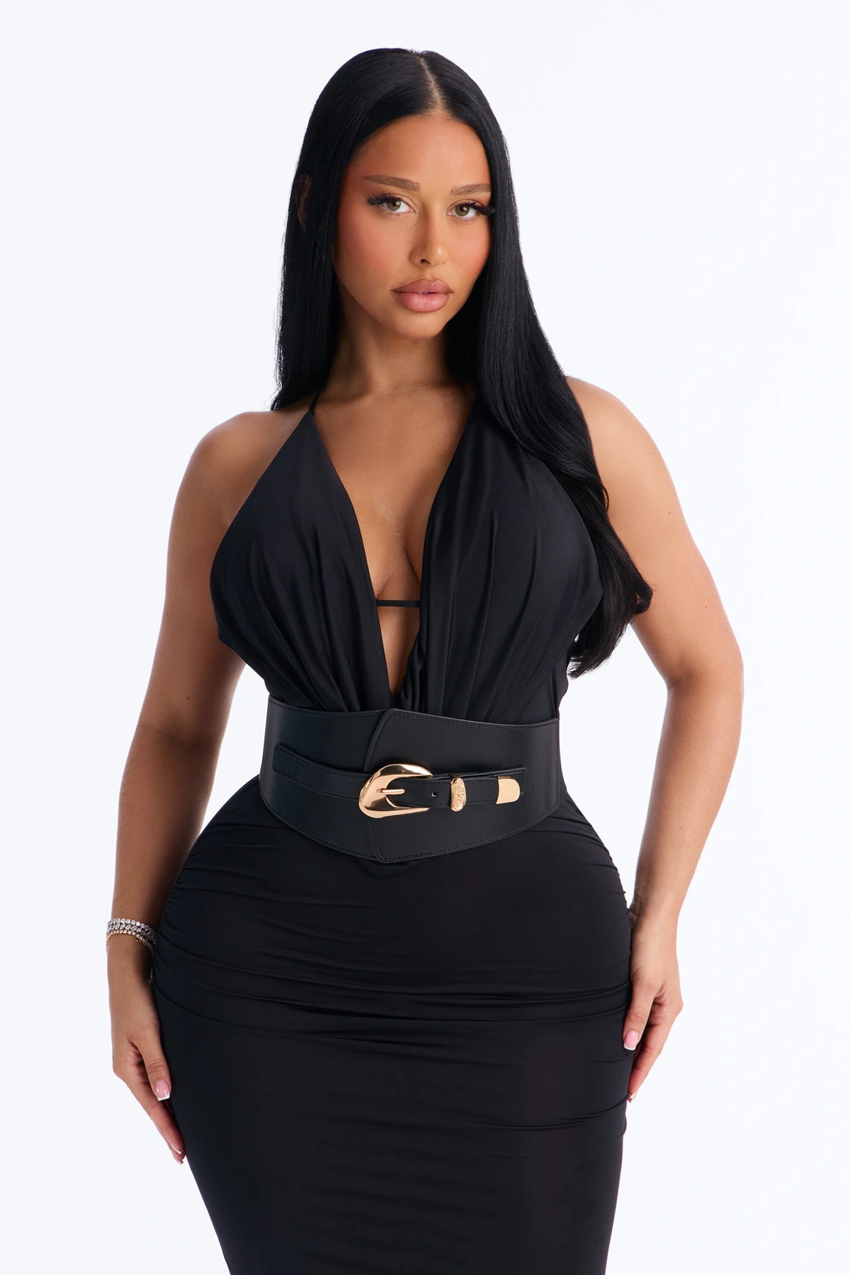 Cinch Crazy Wide Stretch Belt - Black — Preto