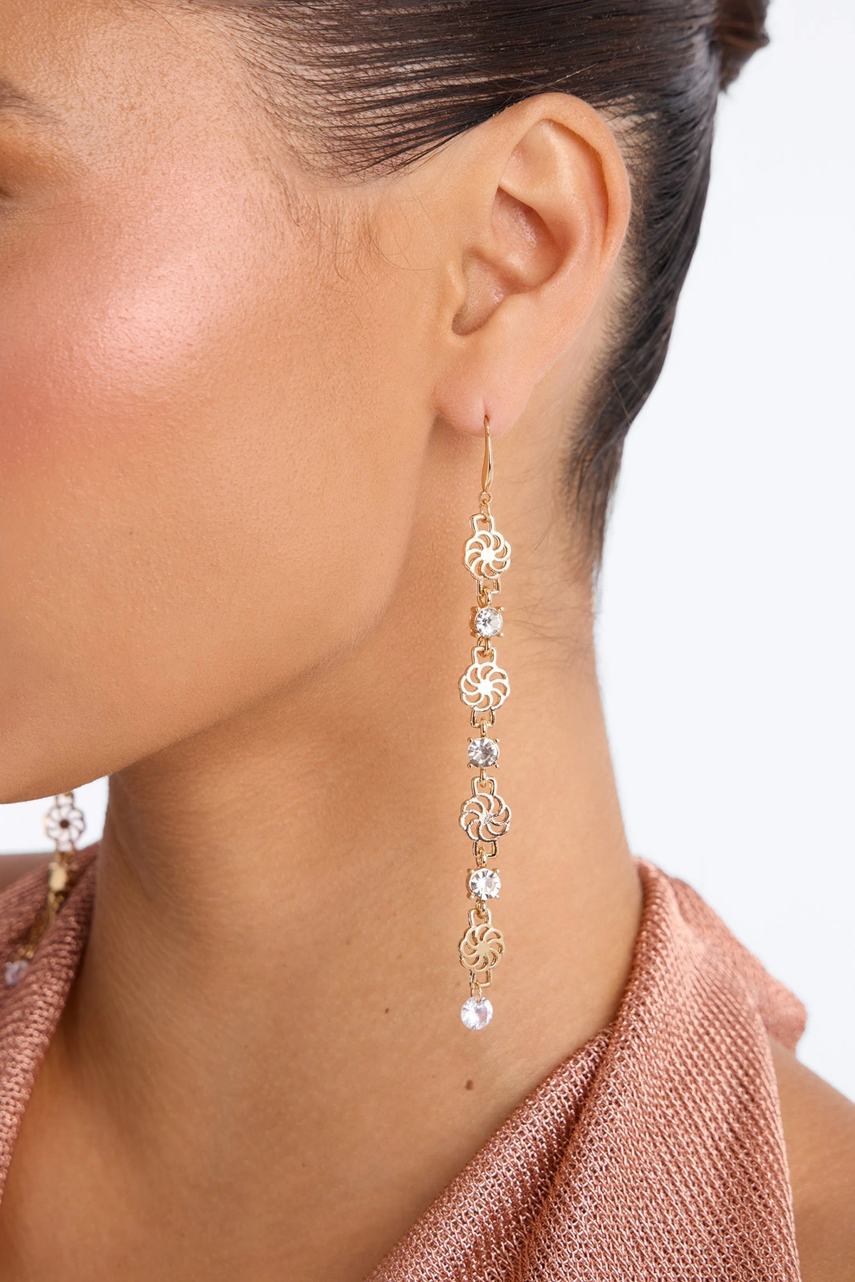Mood Is High Linear Earrings - Gold — Dourado