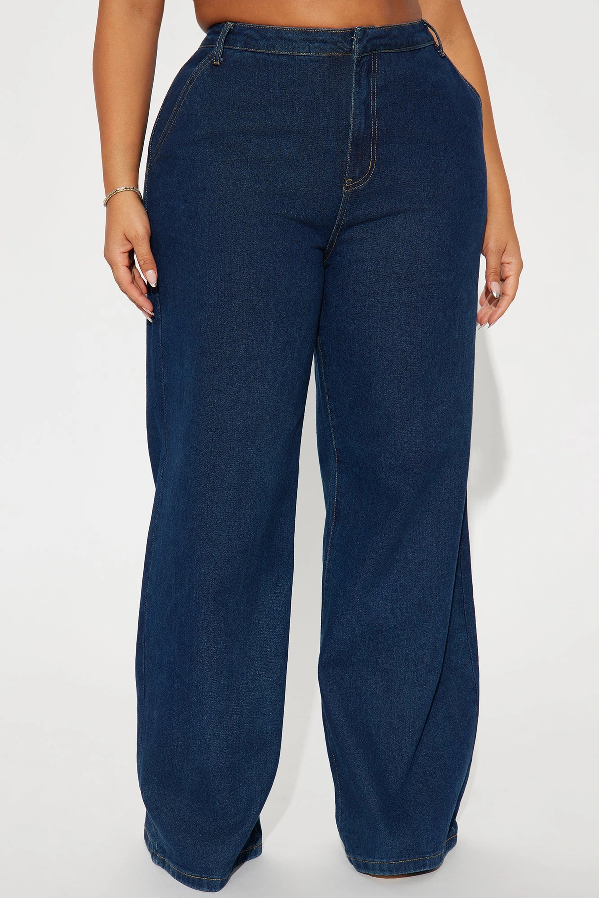 Get Down To Business Trouser Jeans - Dark Wash — Ganga de lavagem escura