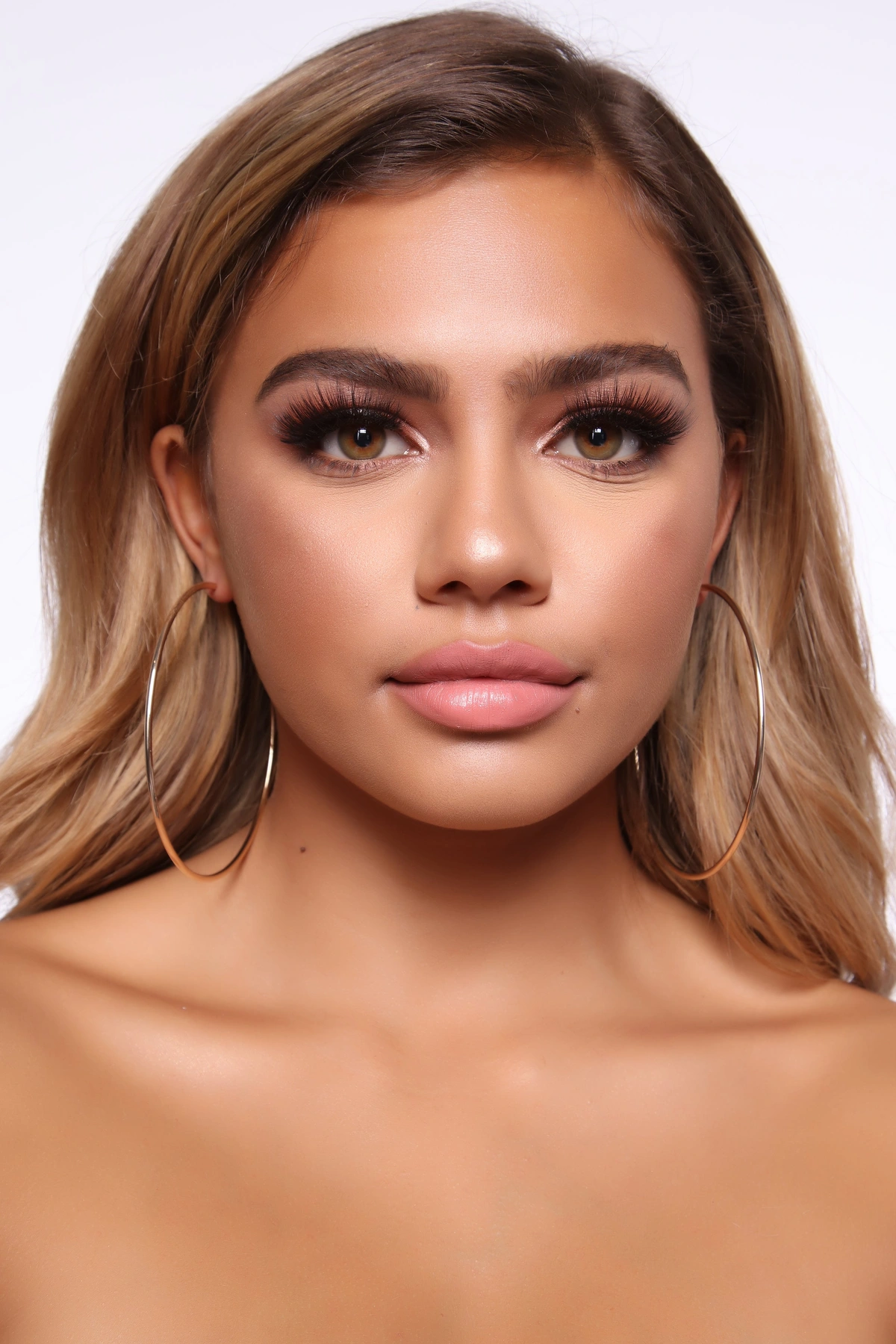 Devan Hoop Earrings - Gold — Dourado