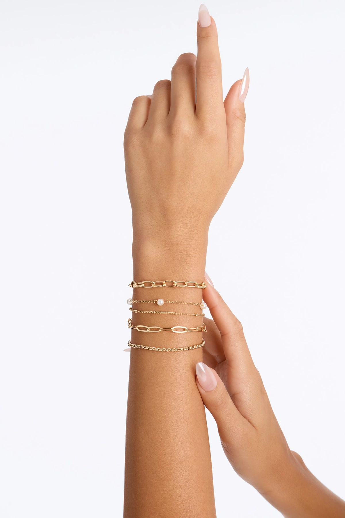 Brunch And Bubbly 5 Piece Bracelet Set - Gold — Dourado