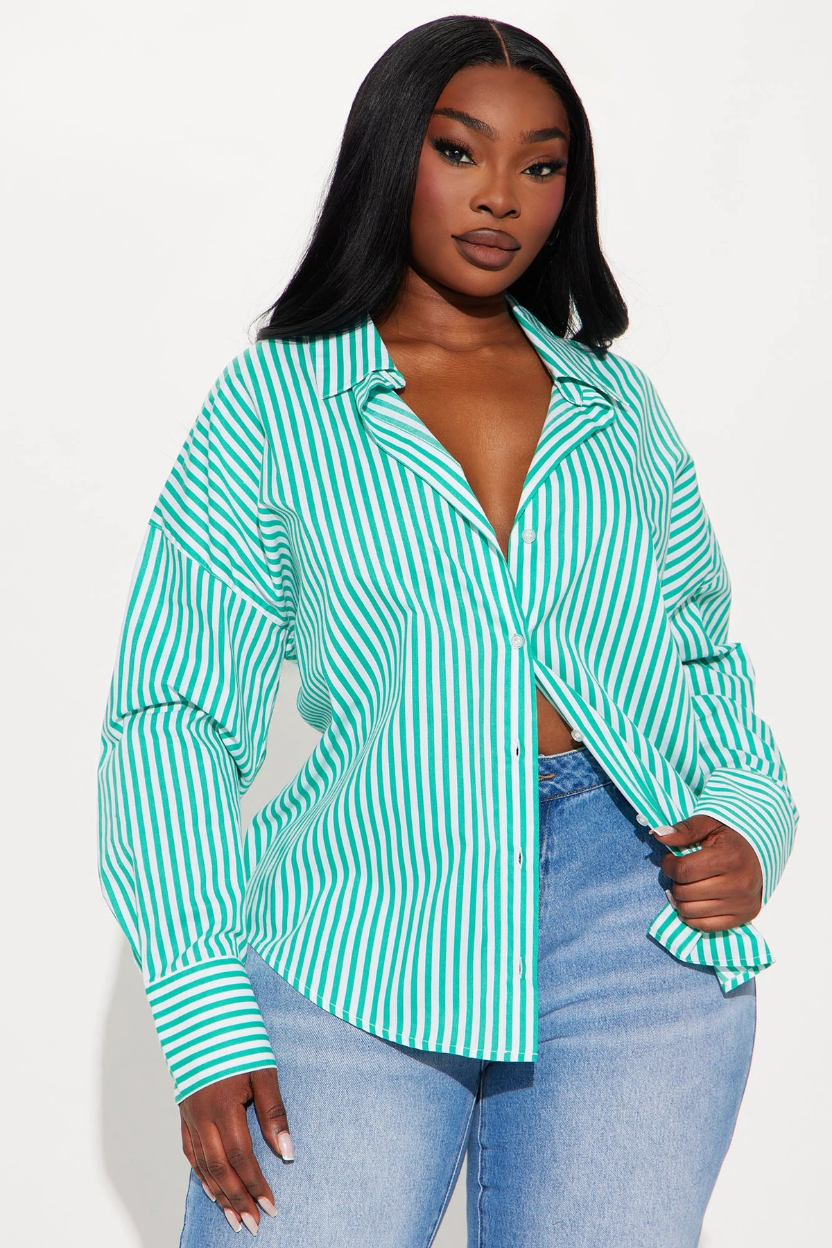 Newport Striped Shirt - Green/combo — Verde/combinação