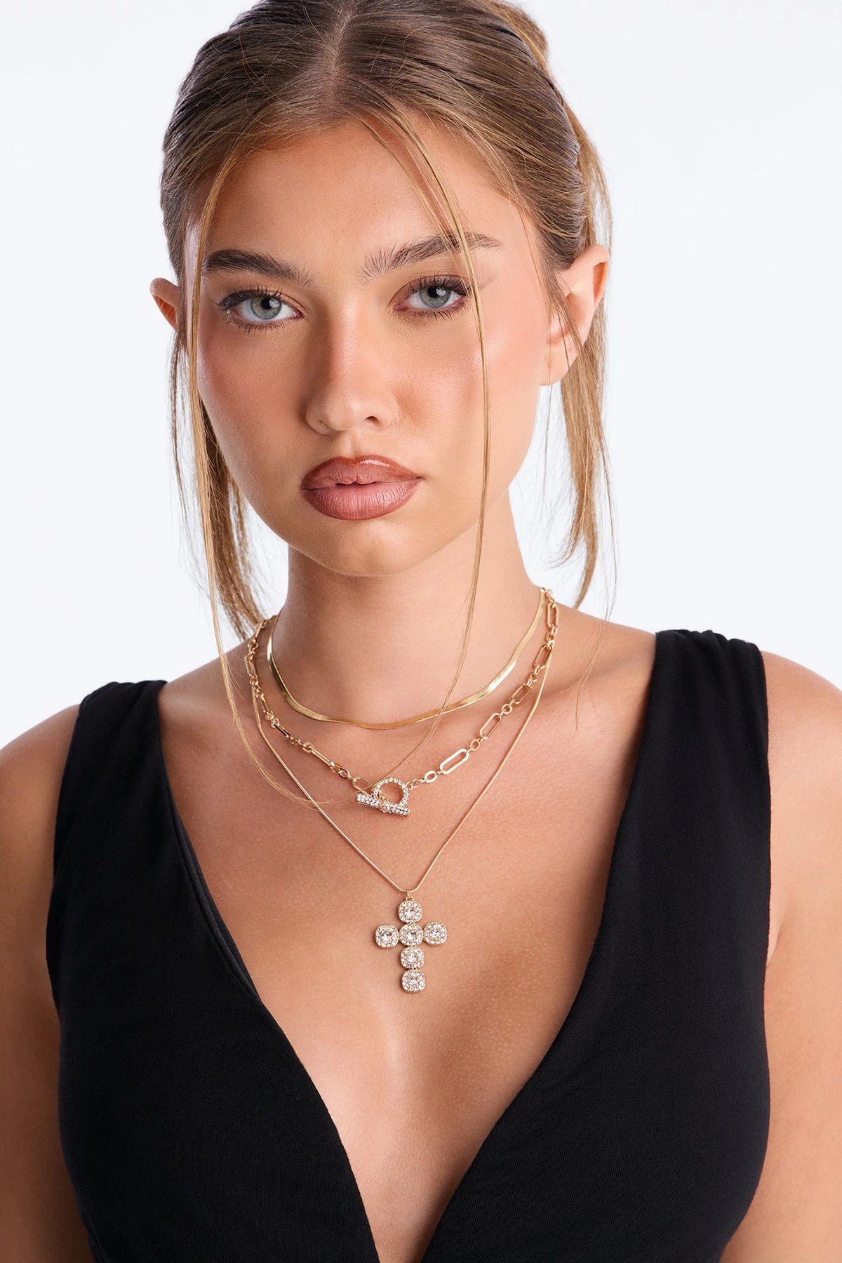 Always With Me Layered Necklace - Gold — Dourado