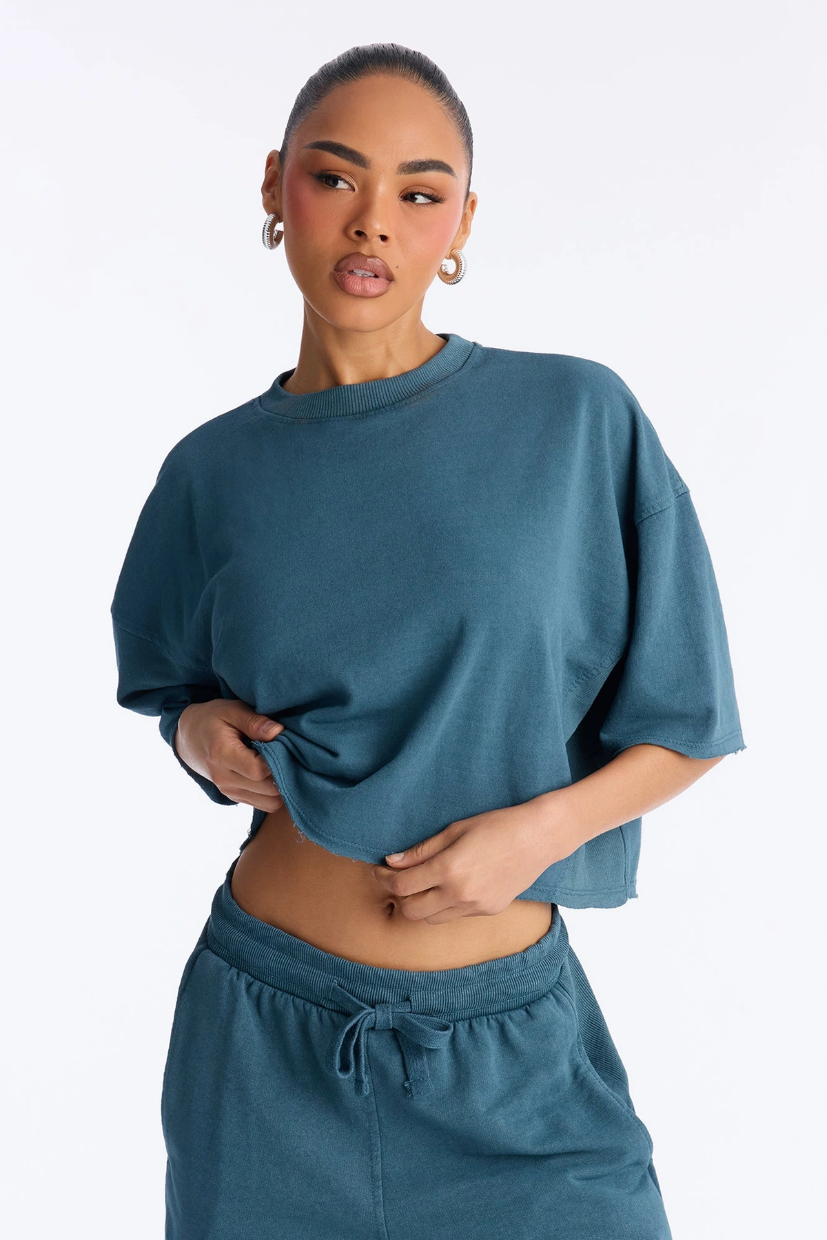 Strollin' Around Pant Set - Teal — Verde-petróleo