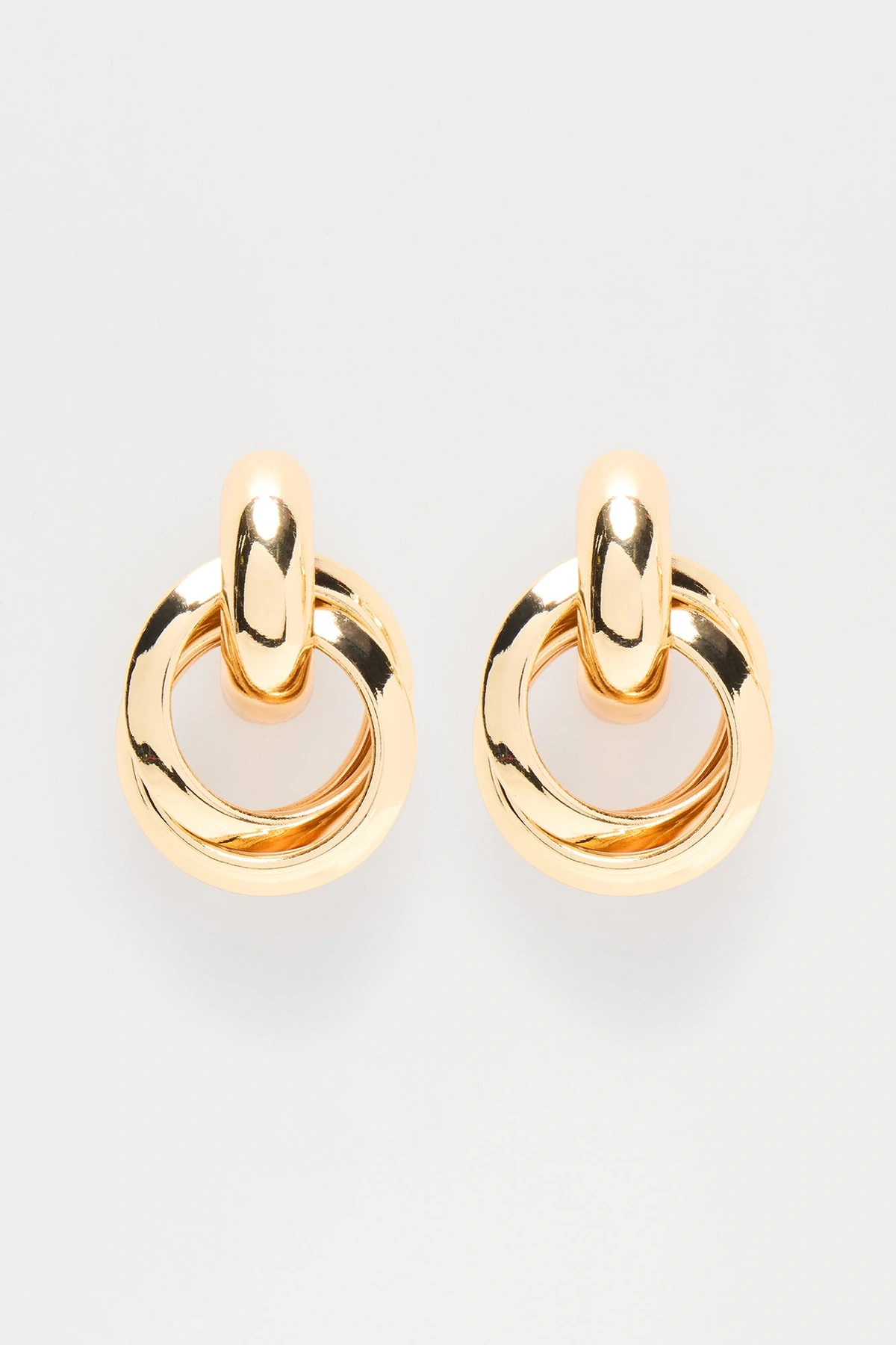 Mallory Knot Drop Earrings - Gold — Dourado